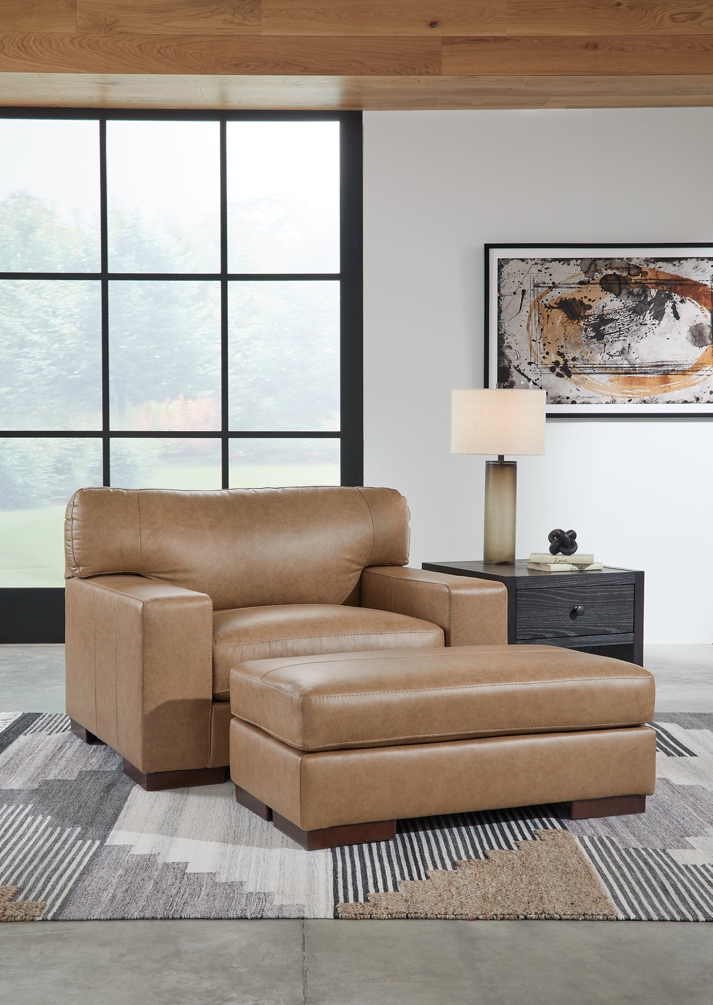 Lombardia Oversized Chair and Ottoman – Kensington Furniture