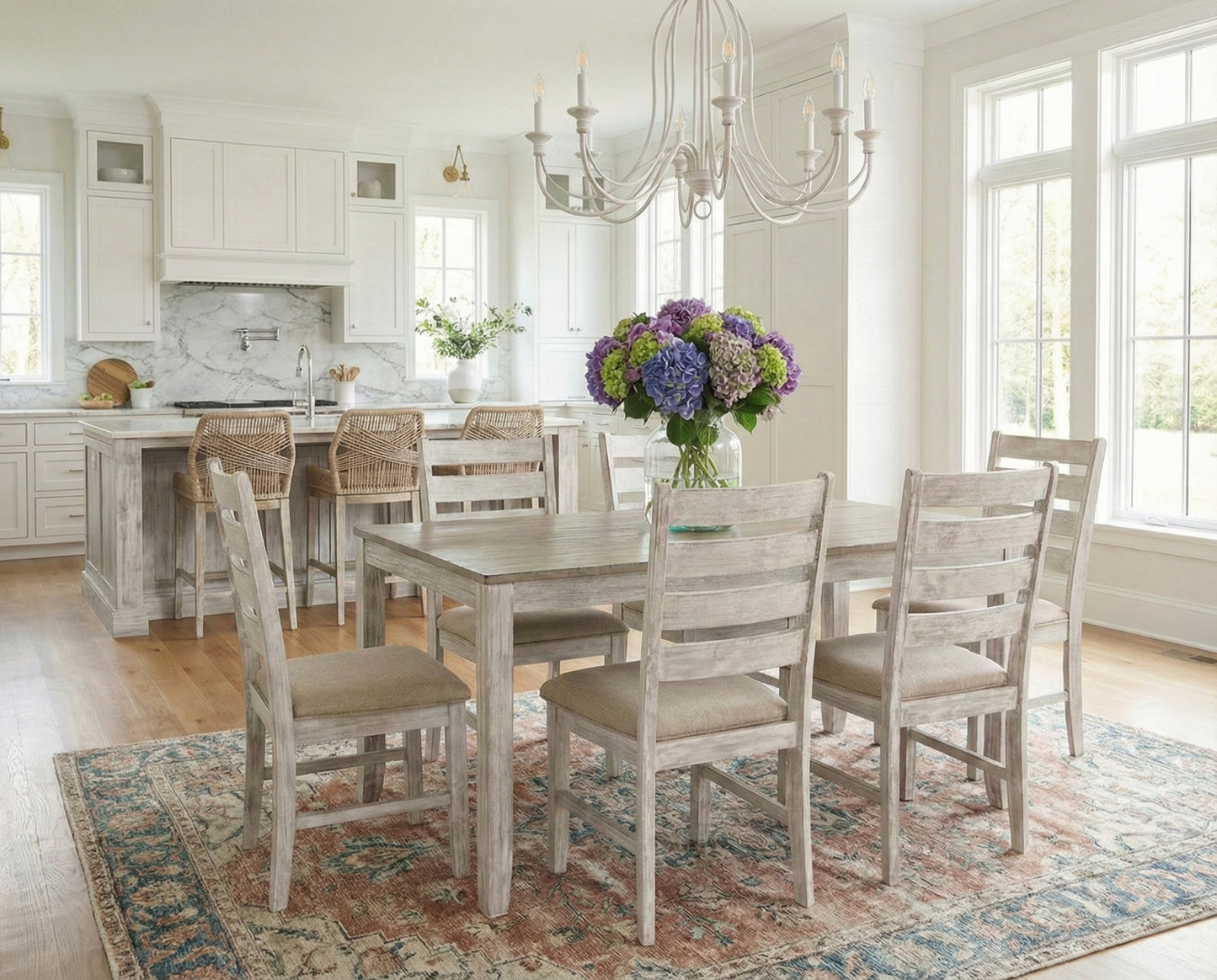 DOORBUSTER! Skempton Dining Table and Chairs (Set of 7) Signature Design by Ashley®