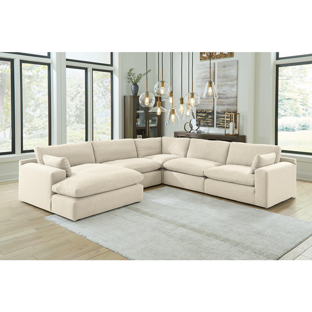 Elyza 5-Piece Sectional with Chaise Benchcraft® Living Room