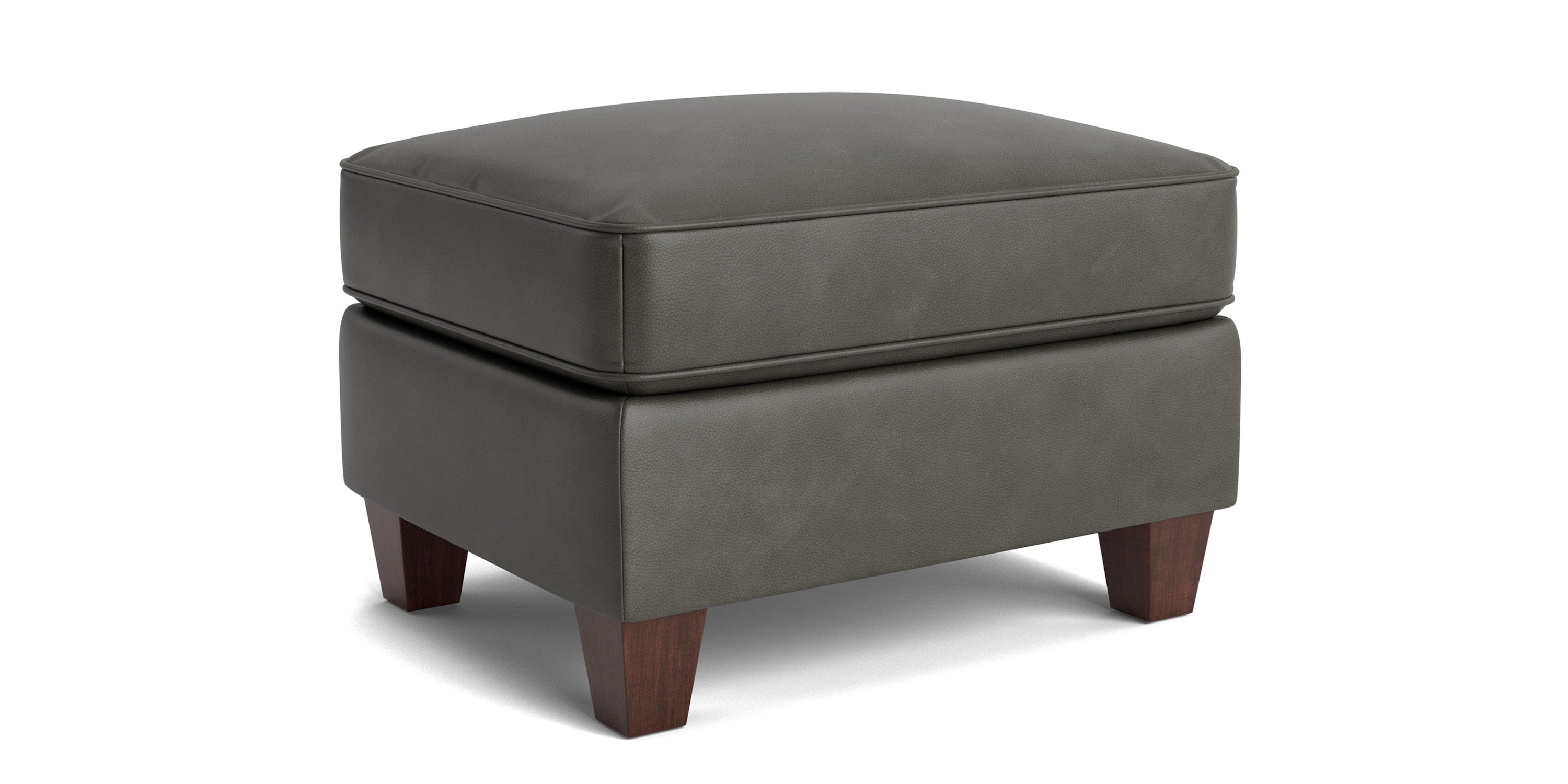 Corinna Leather Ottoman Bassett