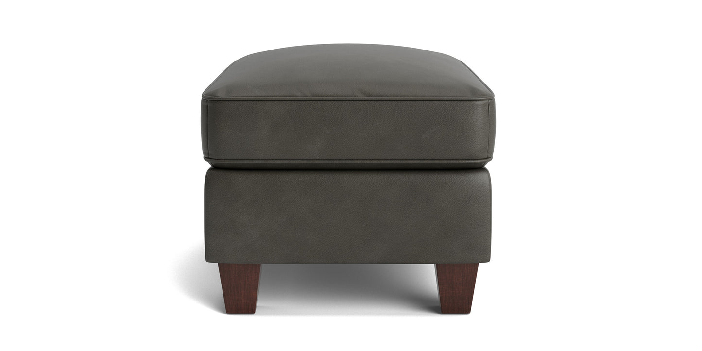 Corinna Leather Ottoman Bassett