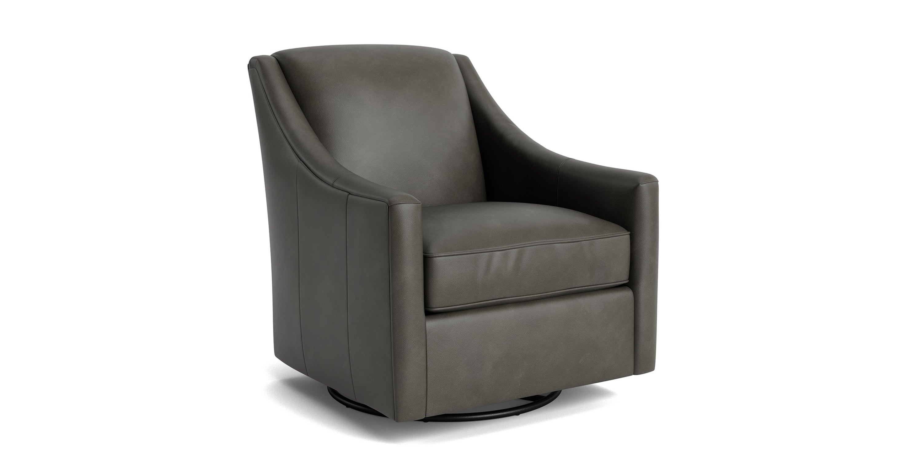 Corinna Leather Swivel Chair Bassett Bedroom Furniture