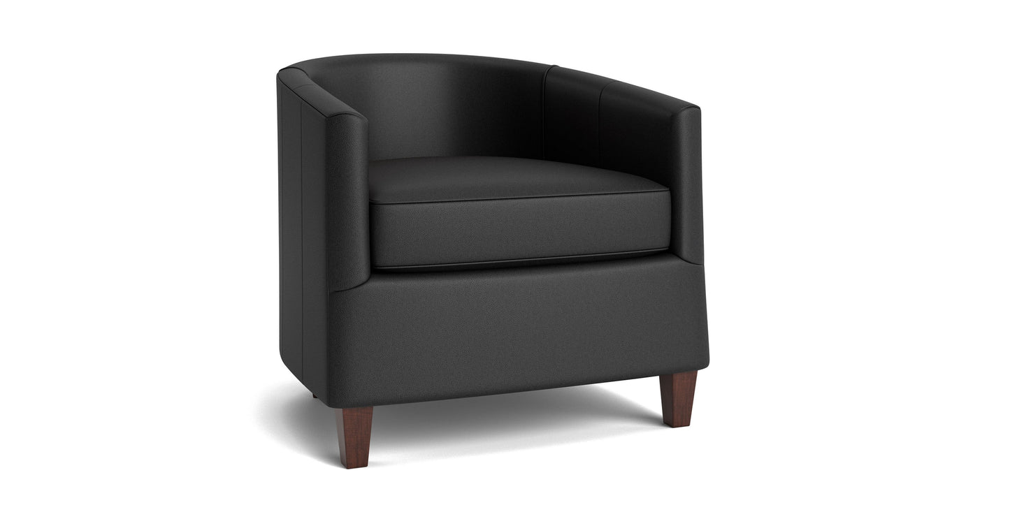 Maxwell Leather Accent Chair Bassett