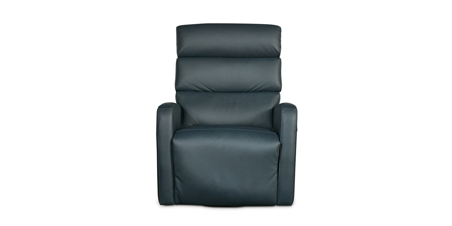 Hudson Leather Track Arm Swivel Glider Power Recliner Bassett Bedroom Furniture