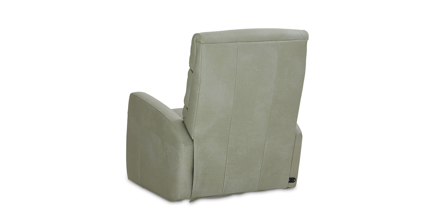 Hudson Leather Track Arm Zero Gravity Power Recliner Bassett