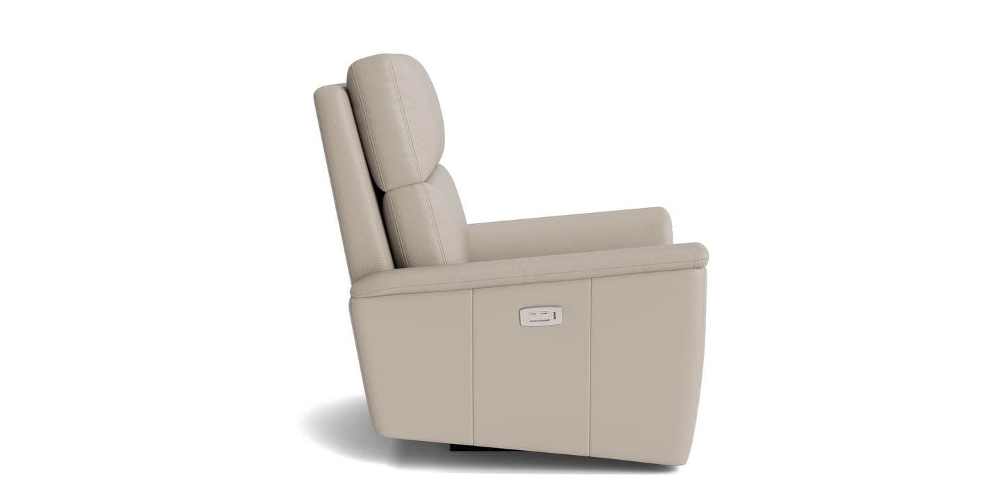 Harris Leather Pad Arm Zero Gravity Power Recliner