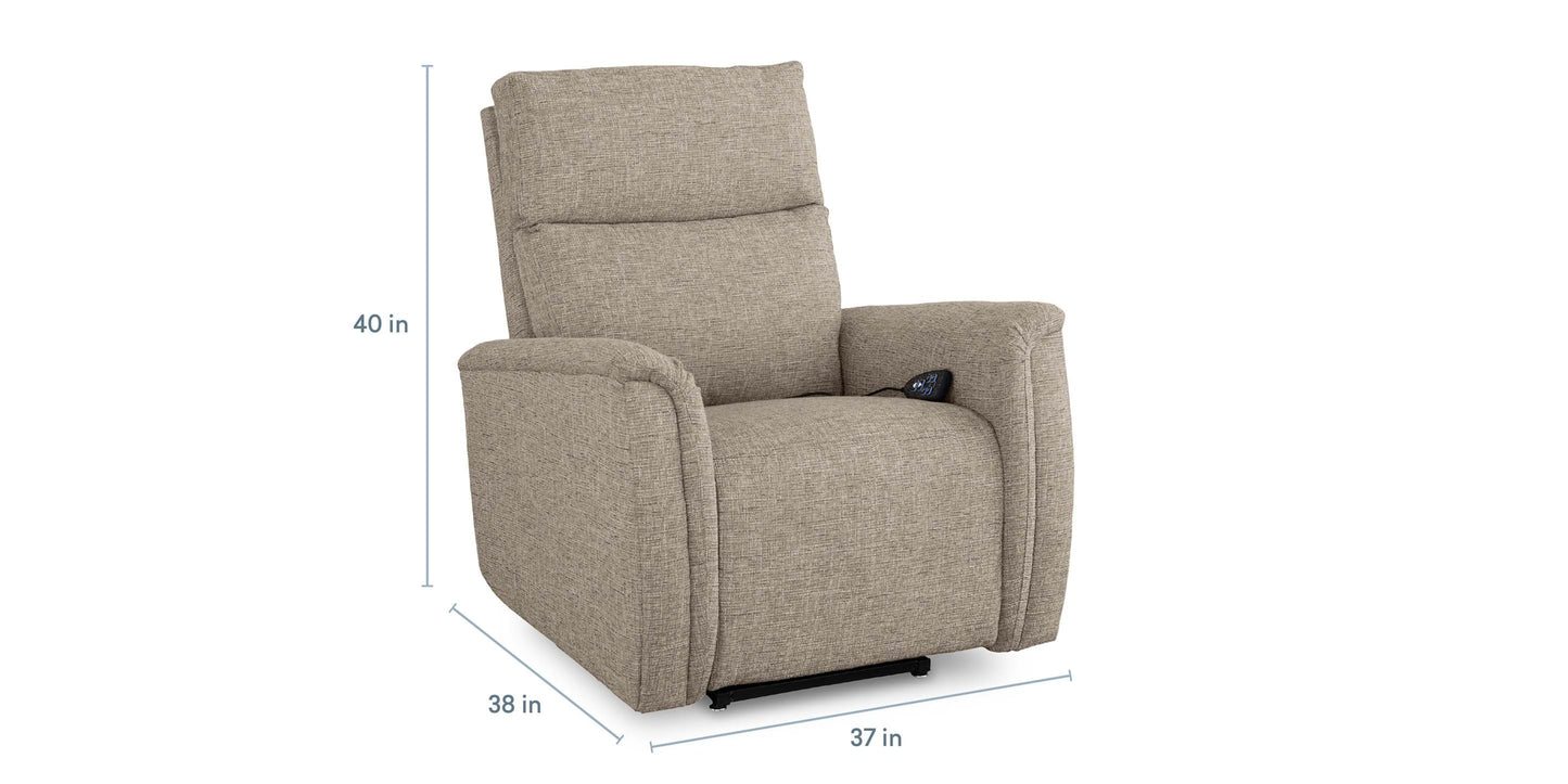 Harris Pad Arm Lay Flat Swivel Power Lift Recliner Bassett Bedroom Furniture