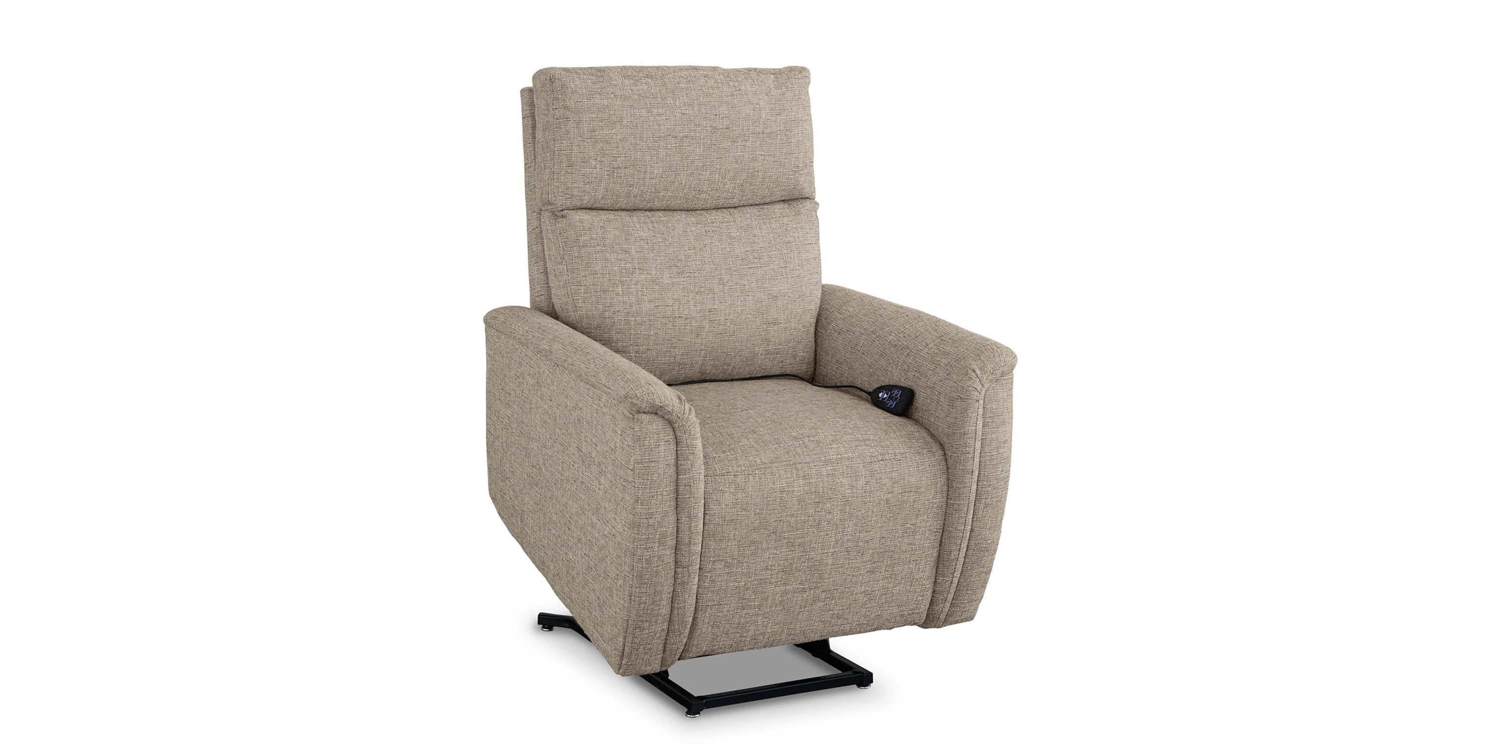 Harris Pad Arm Lay Flat Swivel Power Lift Recliner Bassett Bedroom Furniture