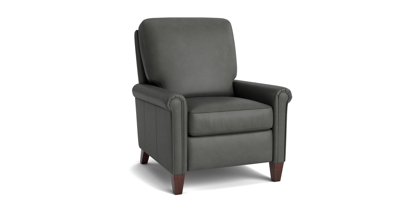 Thompson Leather Panel Arm Accent Chair Bassett Bedroom Furniture