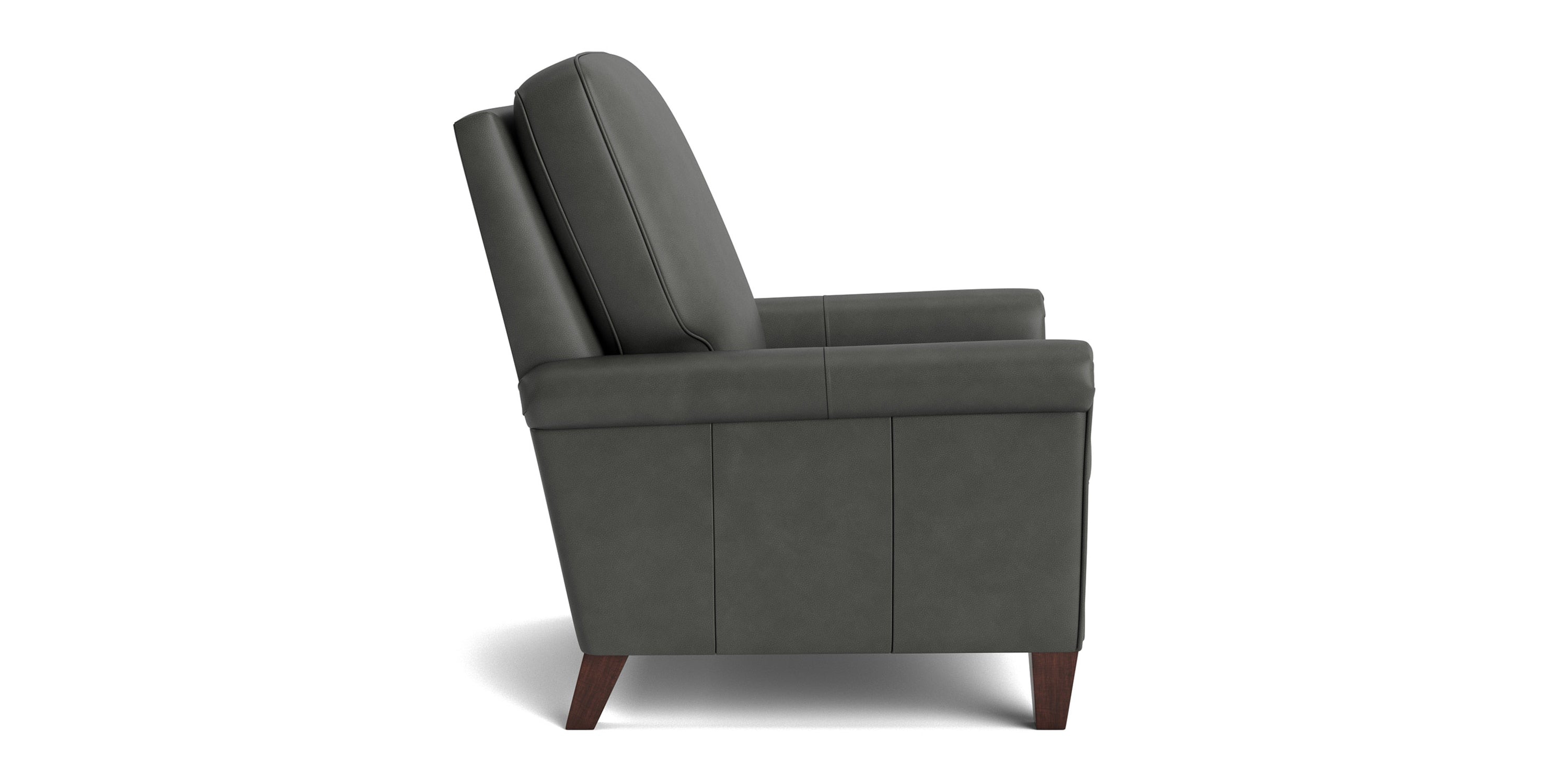 Thompson Leather Panel Arm Accent Chair Bassett Bedroom Furniture