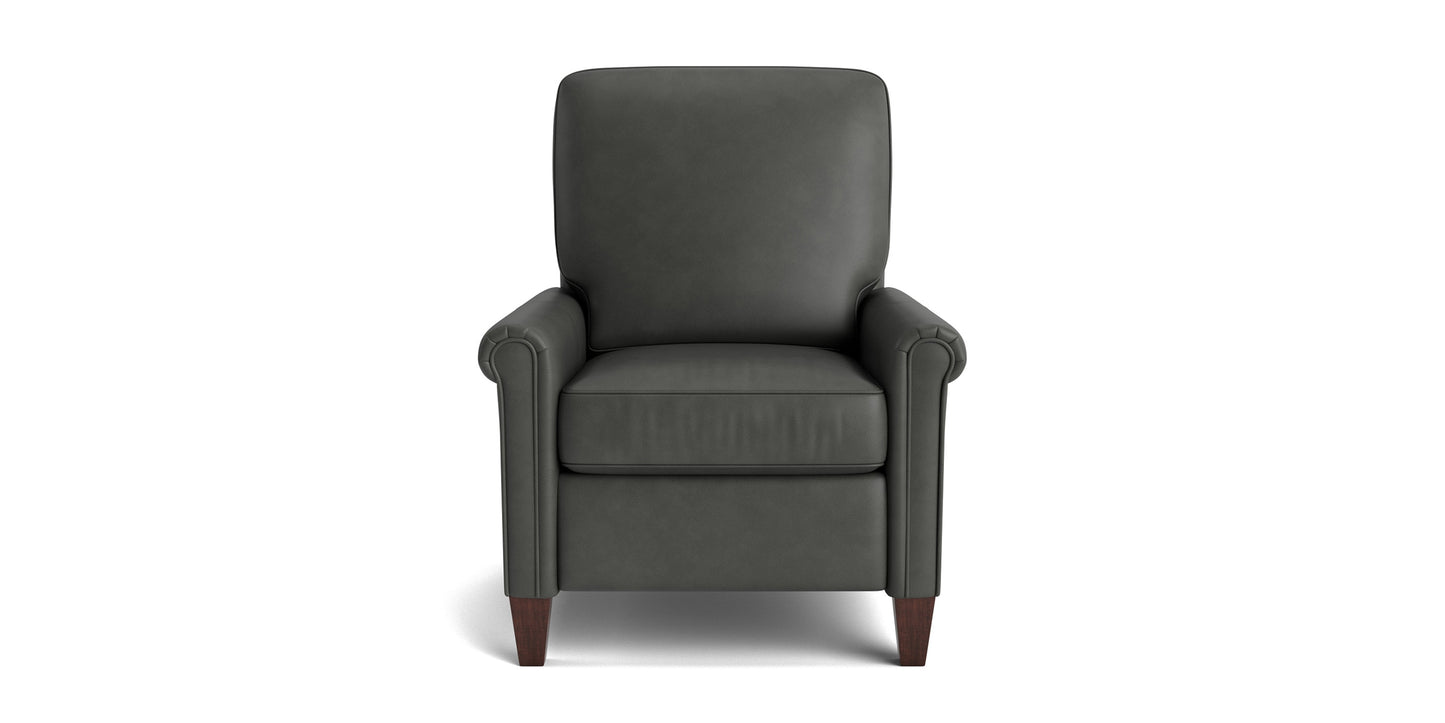 Thompson Leather Panel Arm Accent Chair Bassett Bedroom Furniture