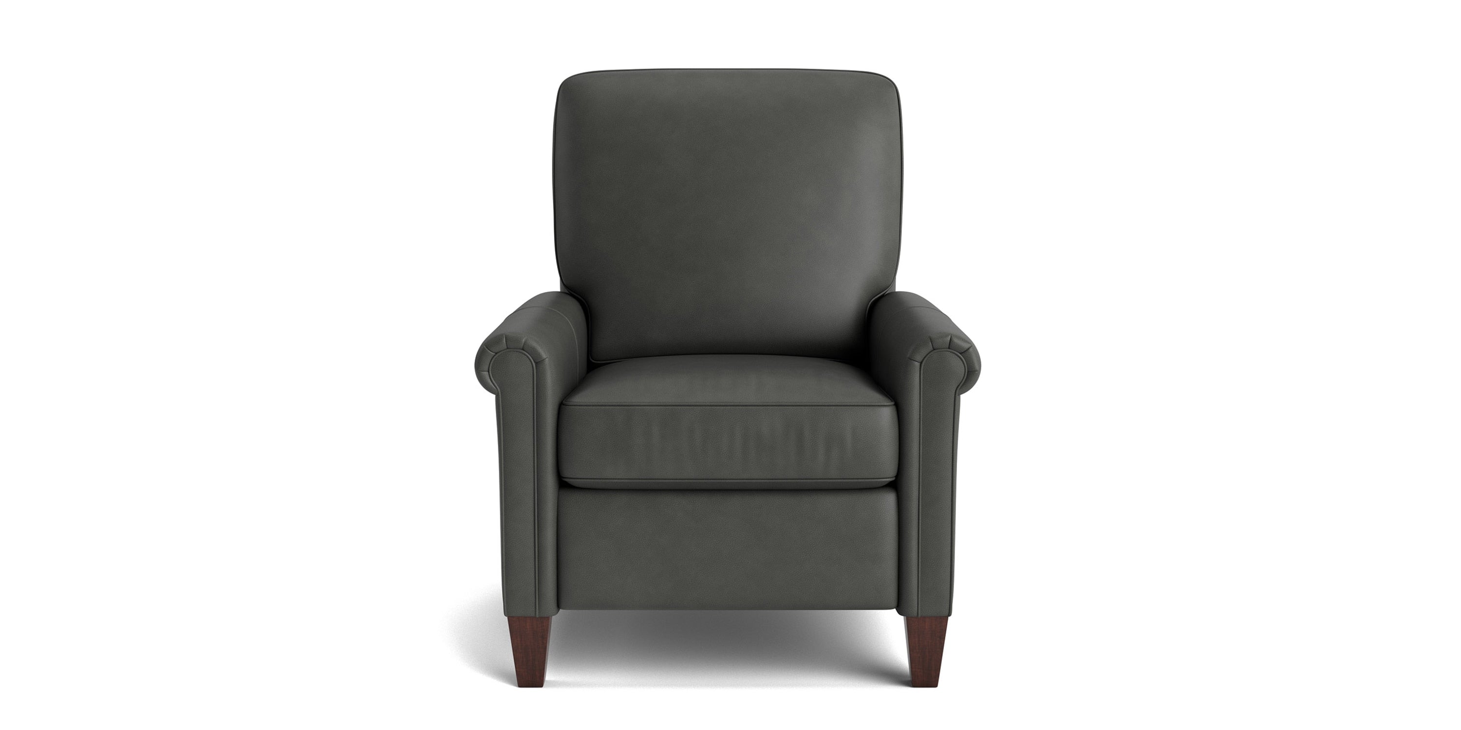 Thompson Leather Panel Arm Manual Recliner Bassett