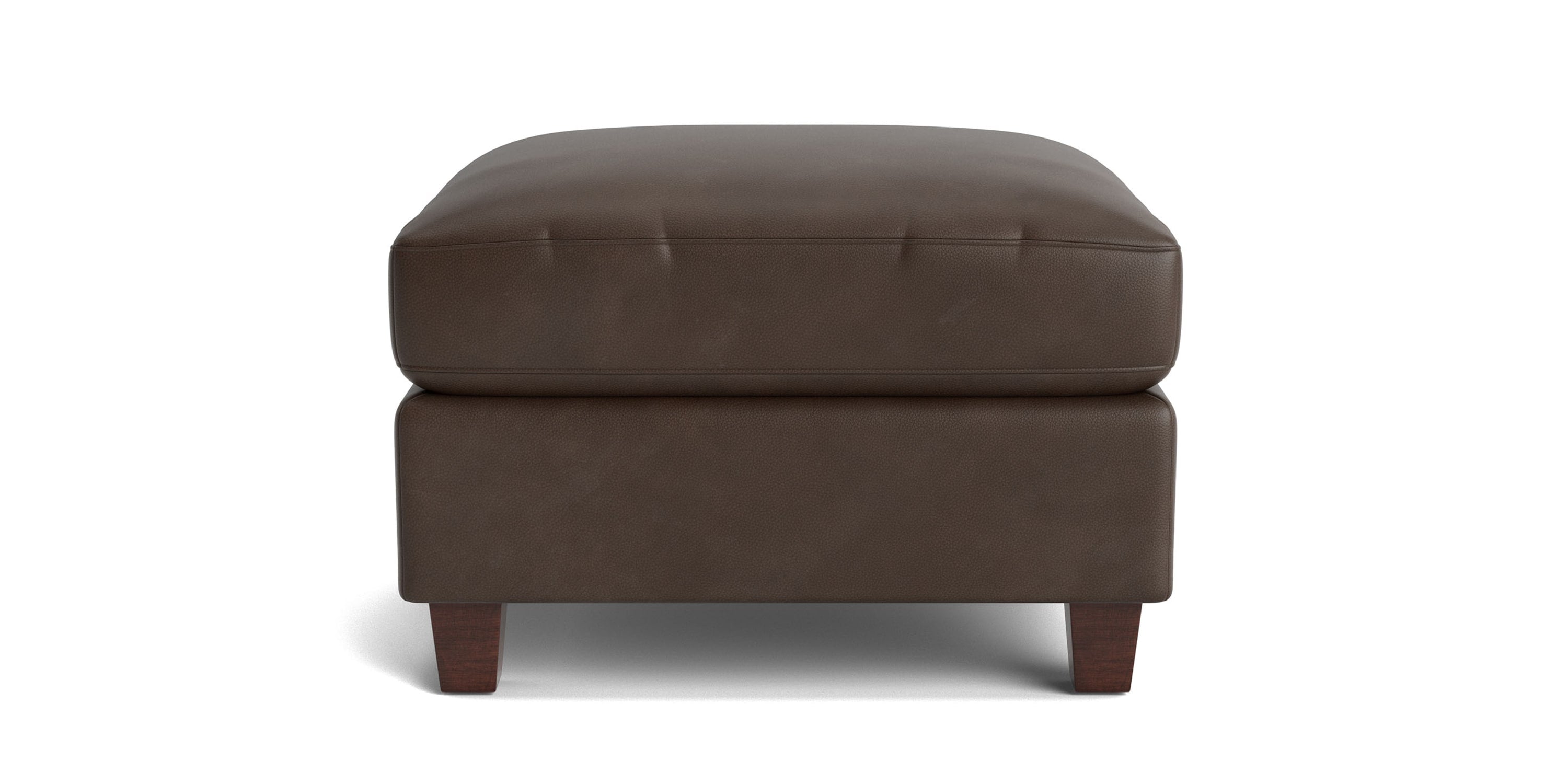 Trent Leather Ottoman Bassett
