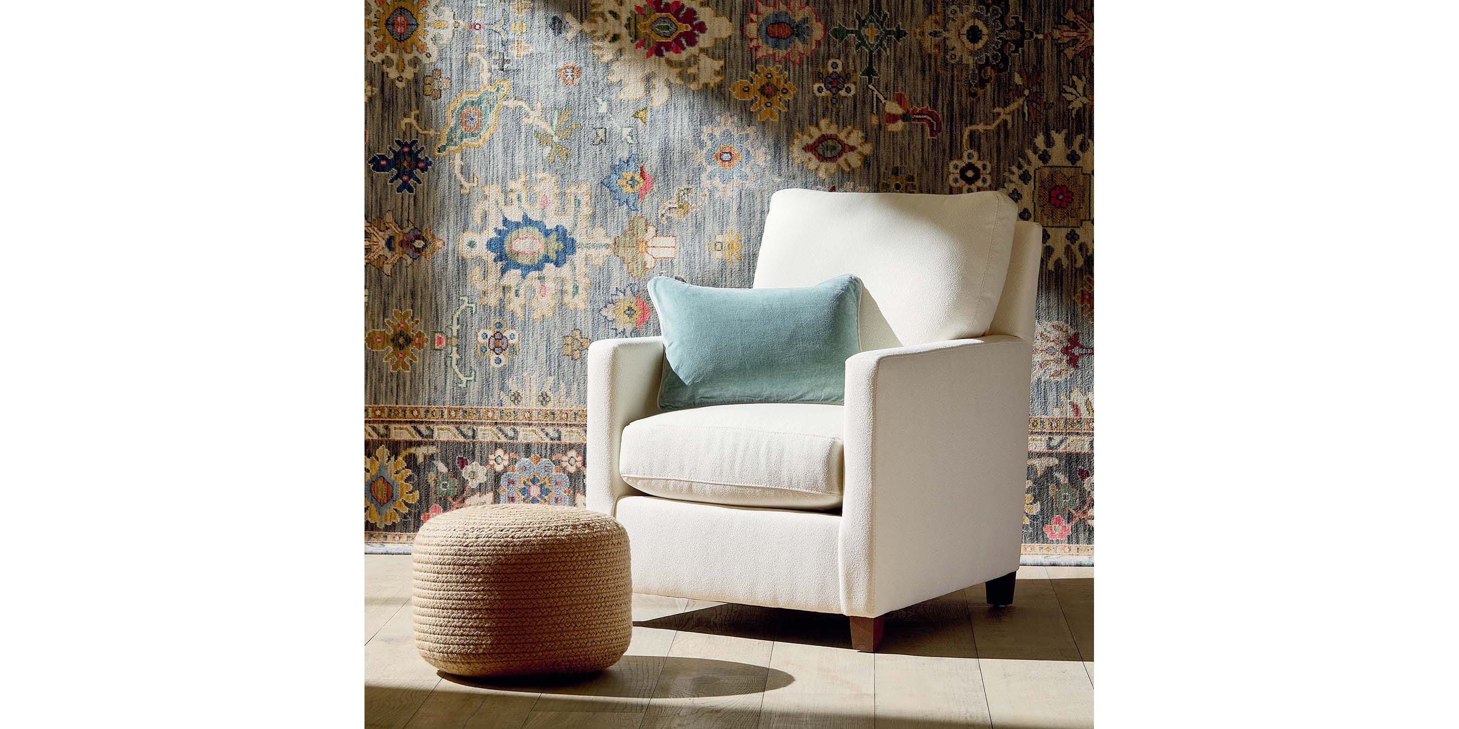 Bassett Trent Accent Chair — Custom Fabric or Leather, Made in the USA