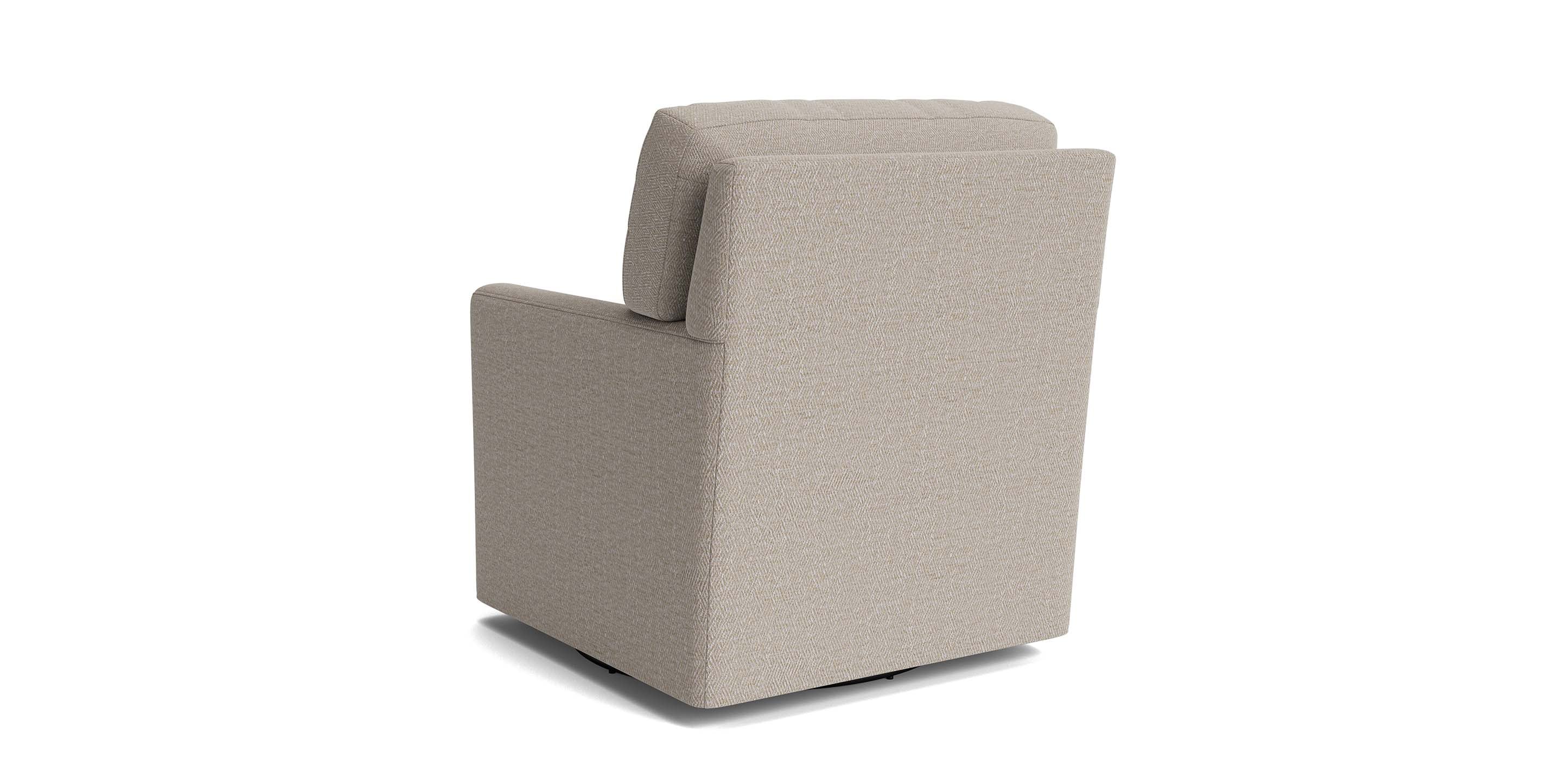 Bassett Trent Swivel Chair — Tailored Swivel, Custom Fabric