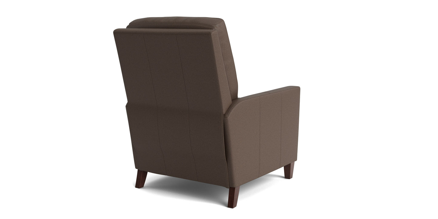 Trevor Leather Track Arm Power Recliner Bassett