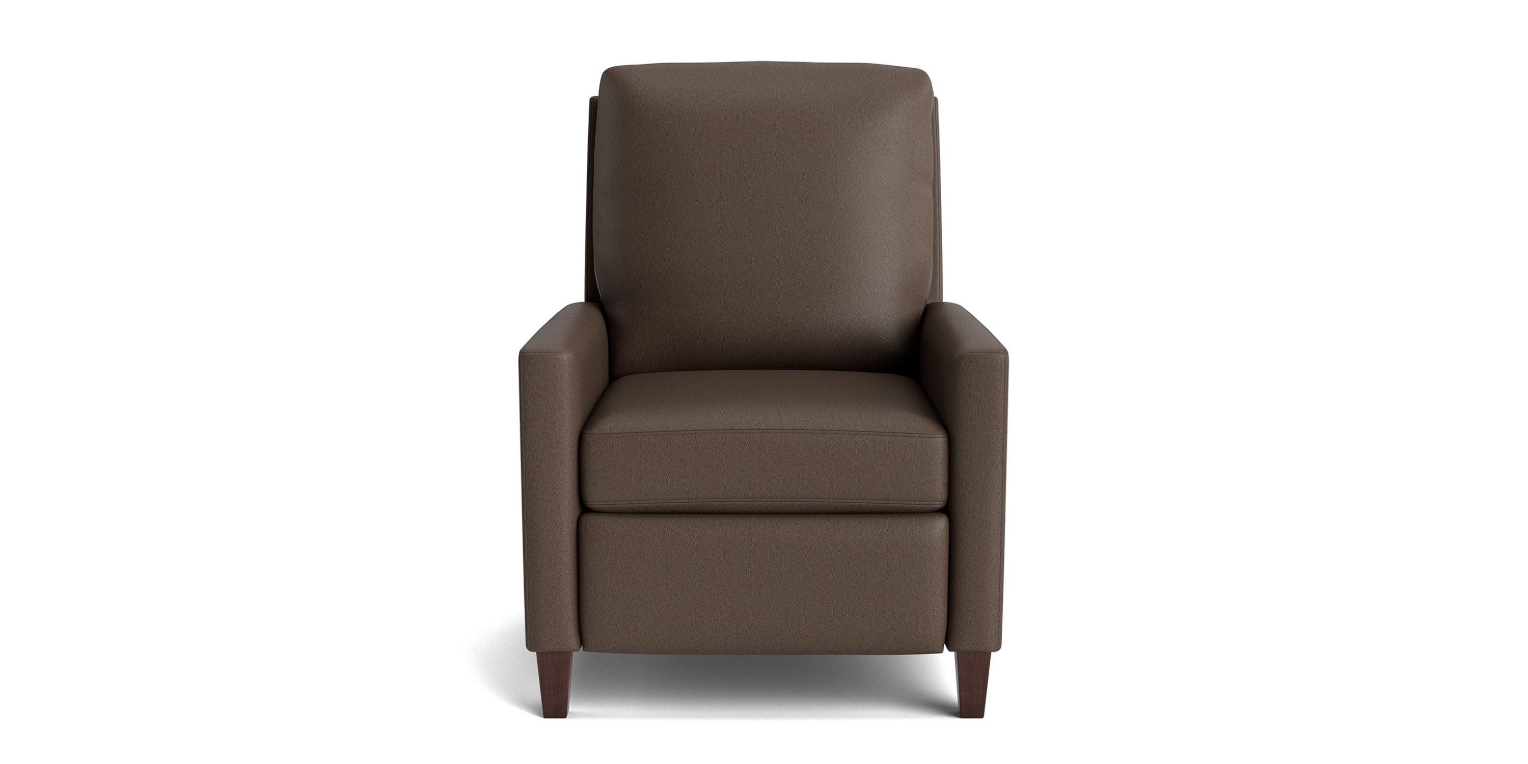 Trevor Leather Track Arm Manual Recliner Bassett