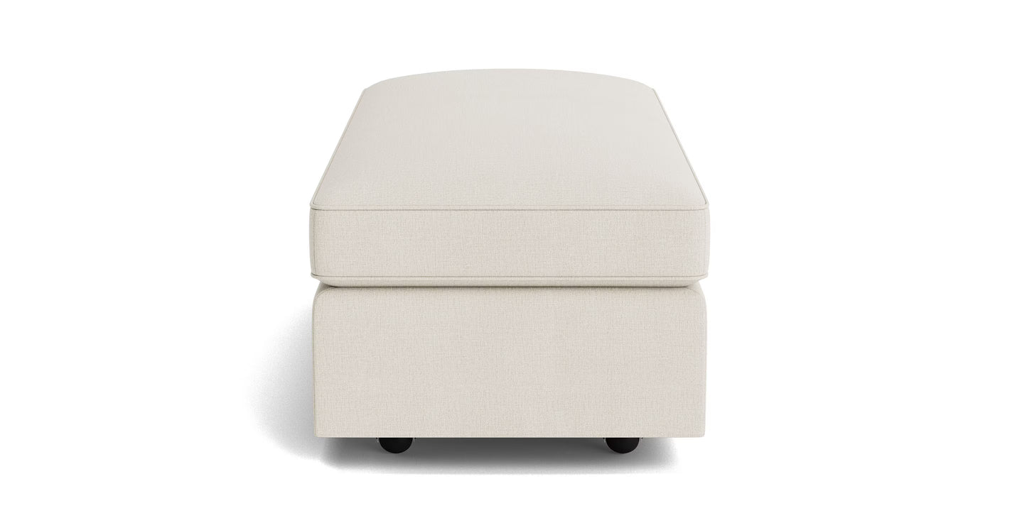 Bassett Southpark Storage Ottoman — Custom Fabric, USA-Made Bassett Sofa