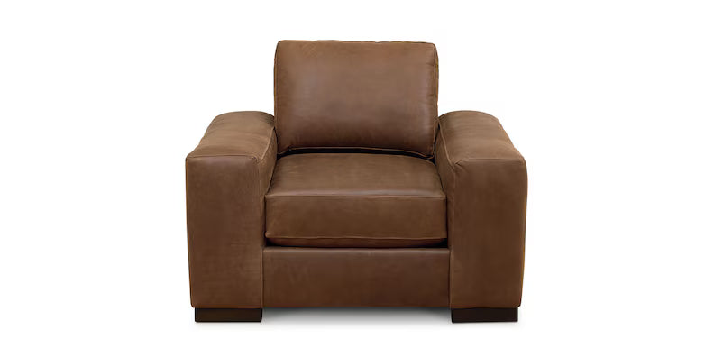 Bassett Southpark RAF Chair — Leather, Right-Arm Modular Piece Bassett Sofa