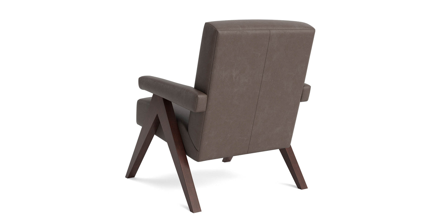 Bassett Raeford Accent Chair — Custom Leather, Made in the USA