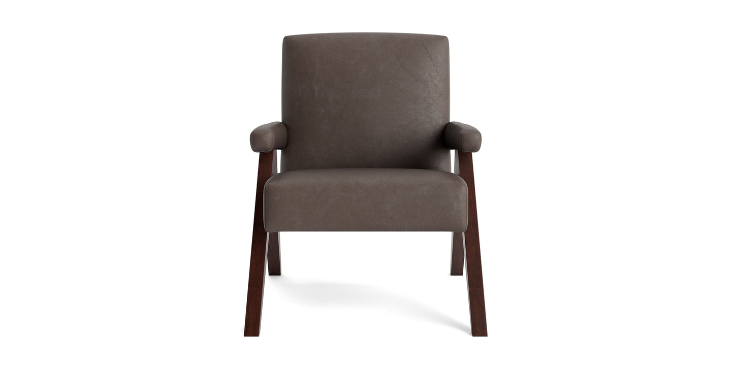 Bassett Raeford Accent Chair — Custom Leather, Made in the USA