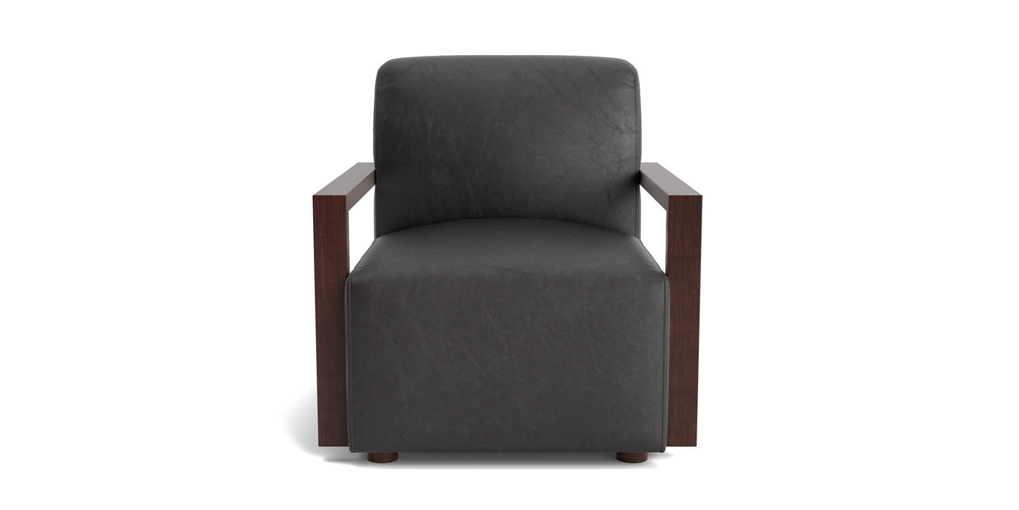 Creswell Leather Accent Chair Bassett