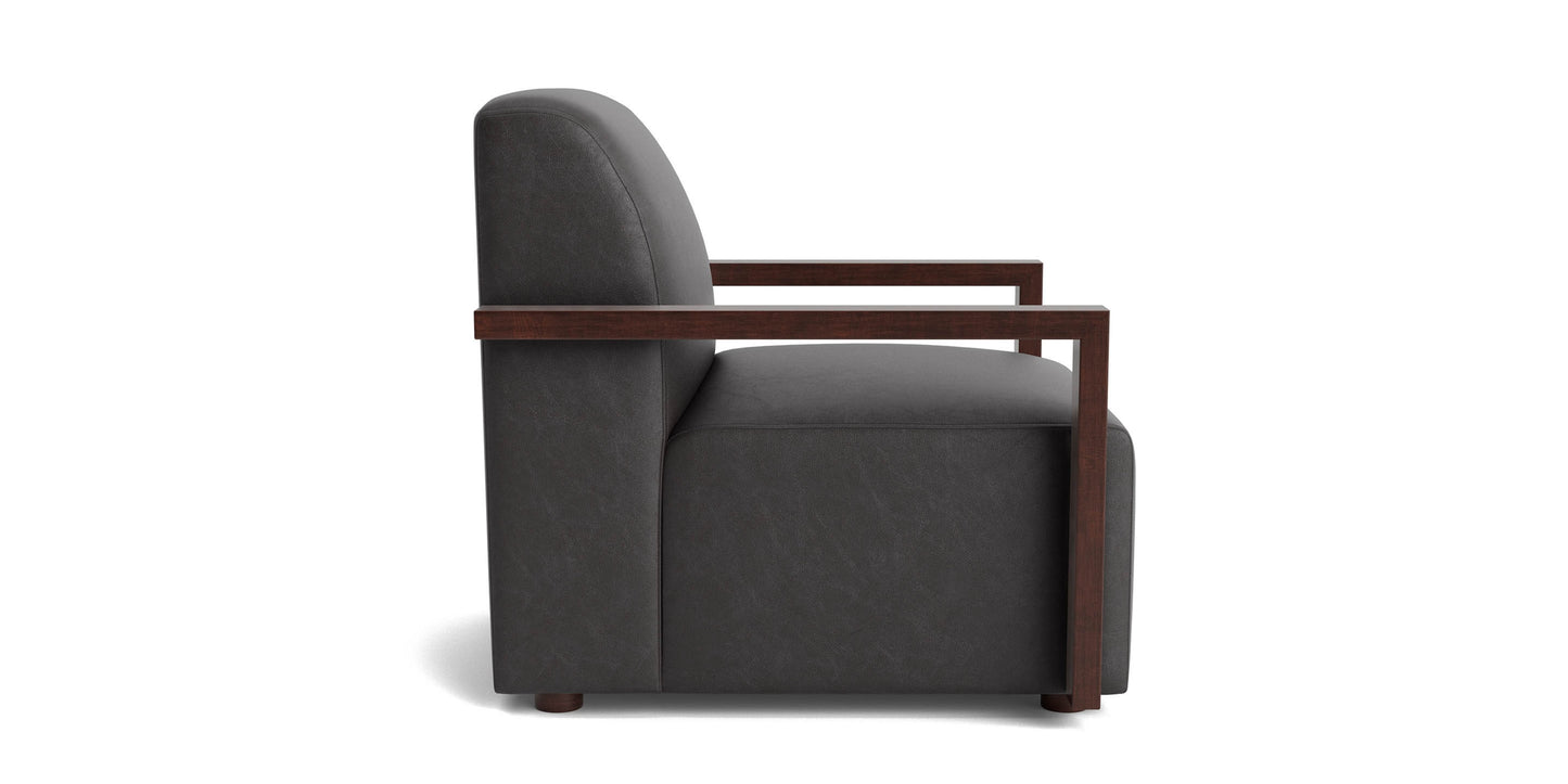 Creswell Leather Accent Chair Bassett