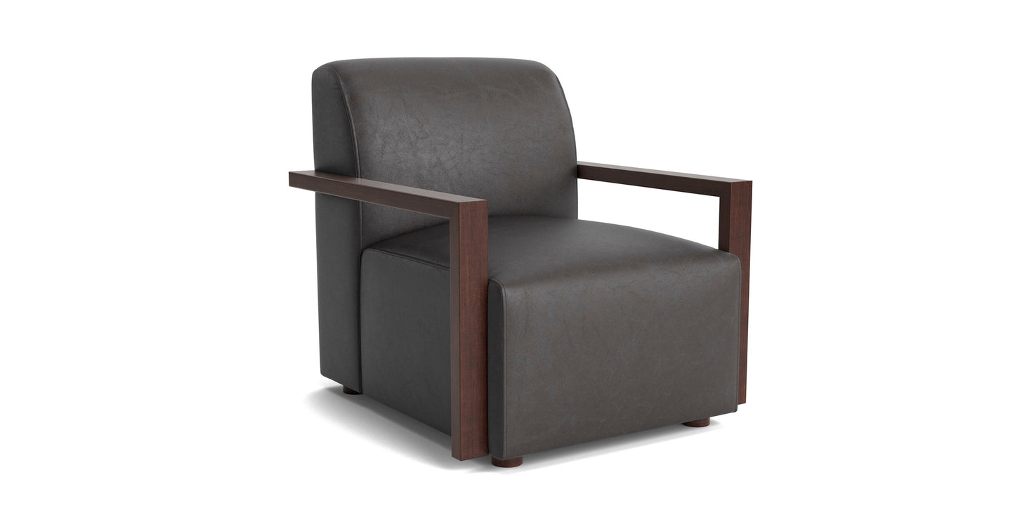 Creswell Leather Accent Chair Bassett