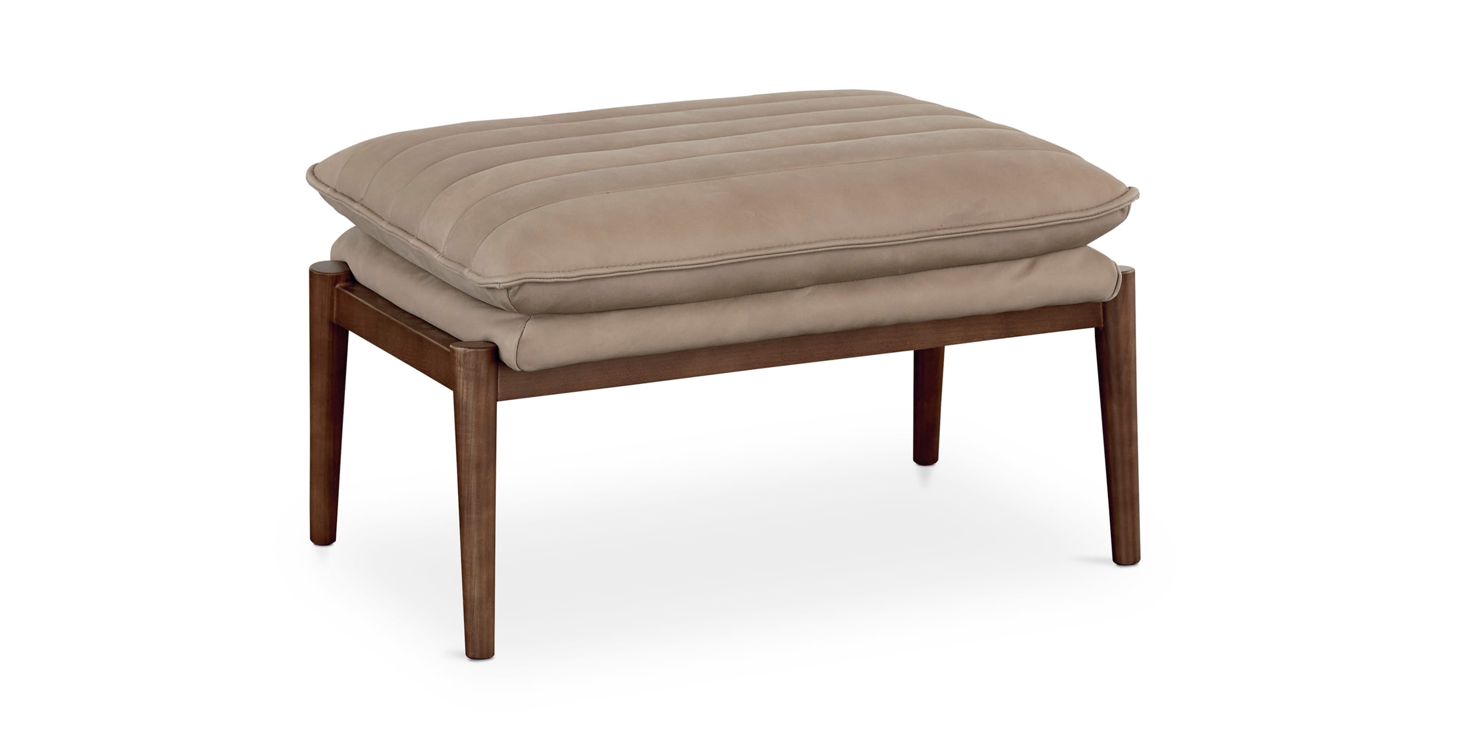 Ellis Leather Ottoman Bassett