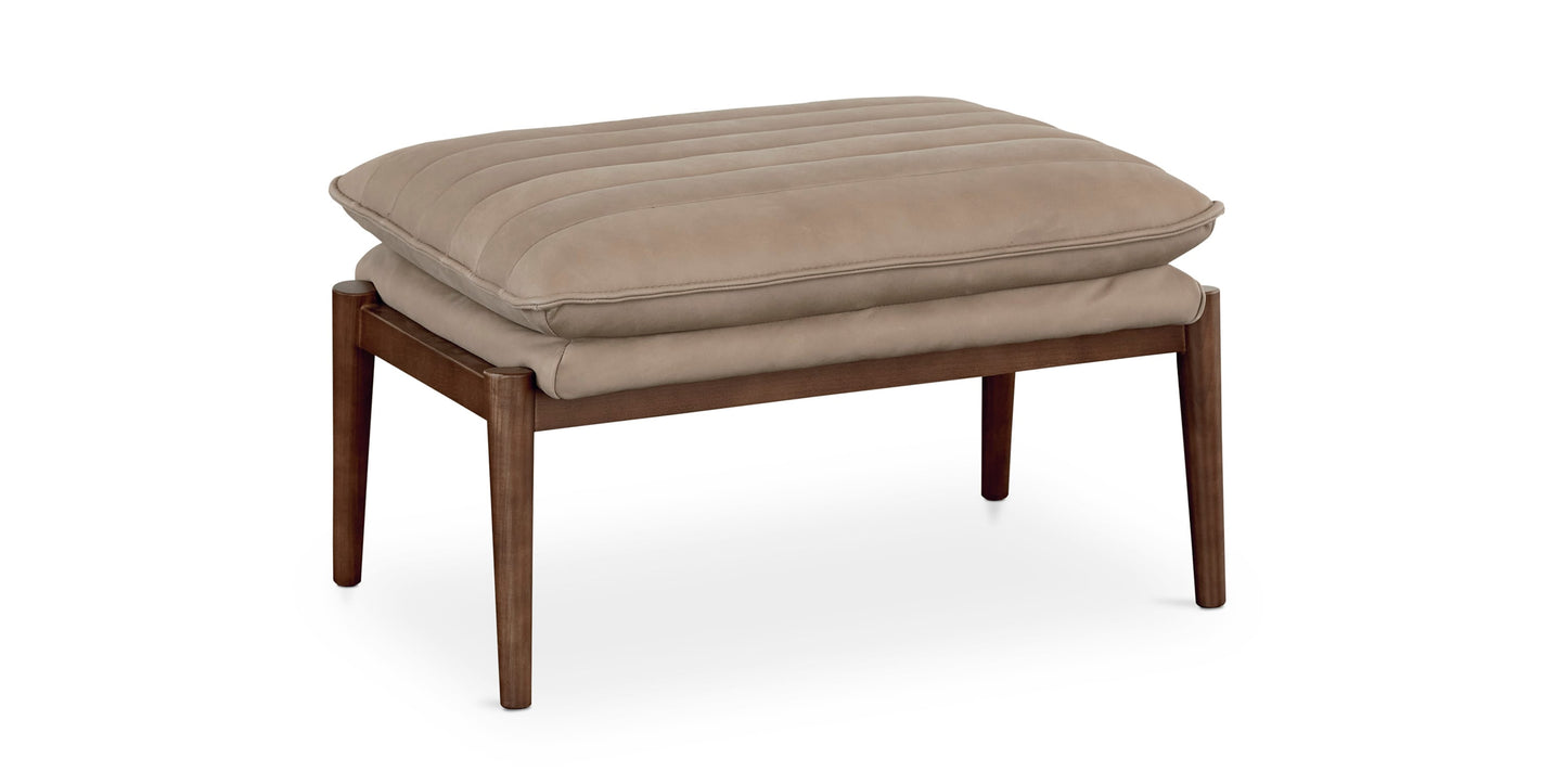 Ellis Leather Ottoman Bassett