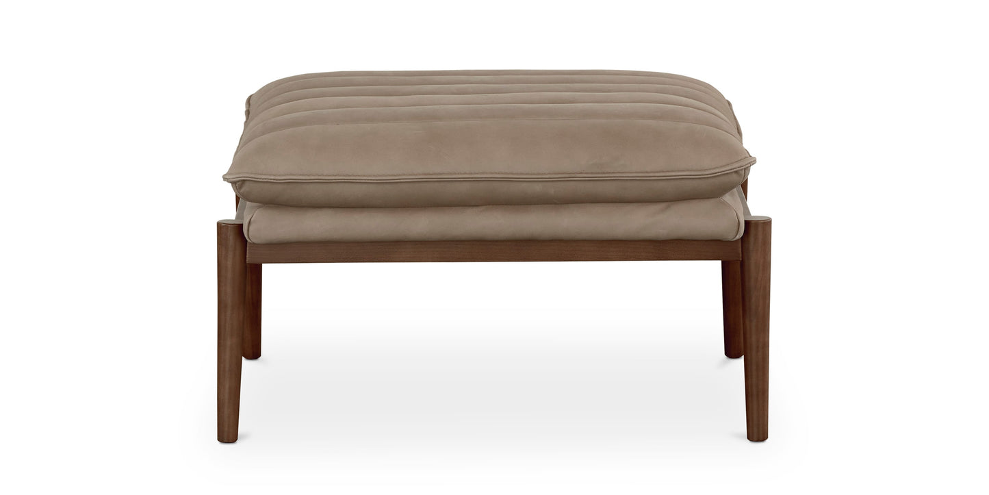 Ellis Leather Ottoman Bassett