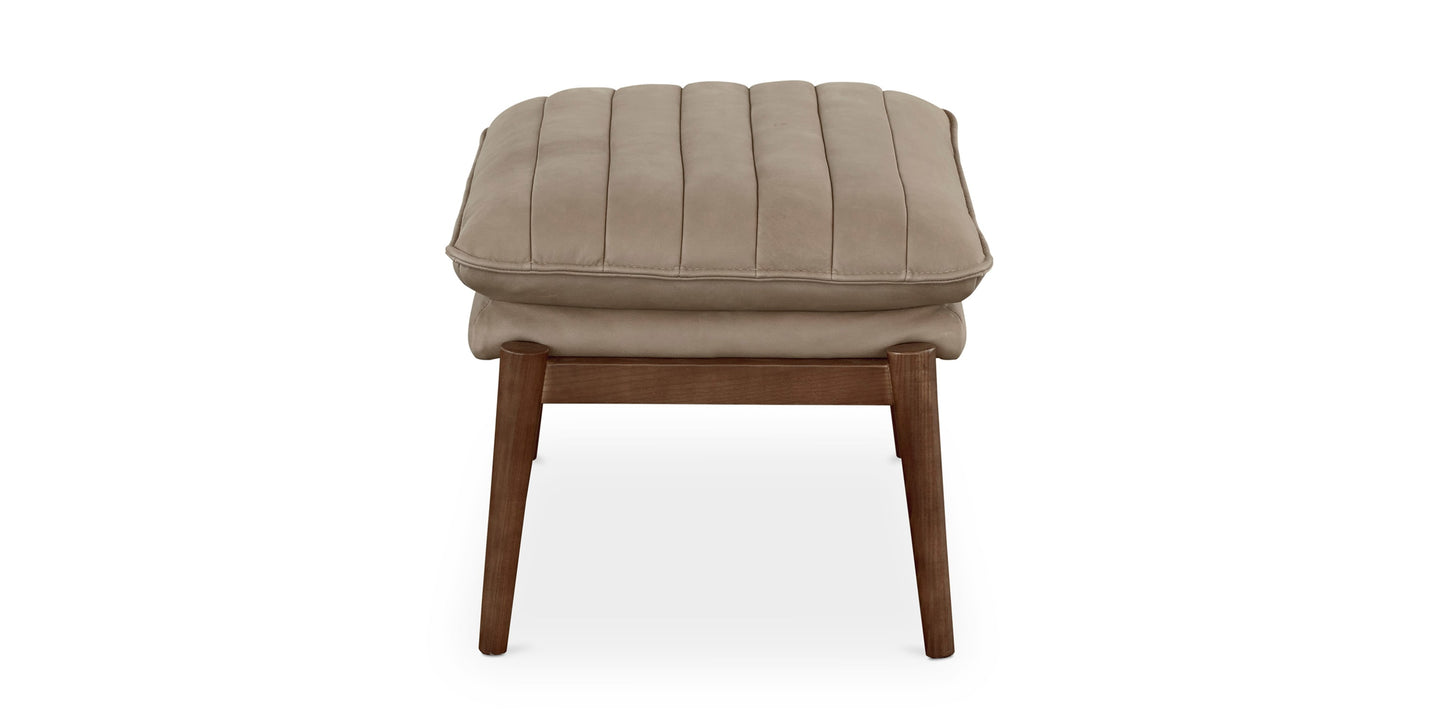 Ellis Leather Ottoman Bassett