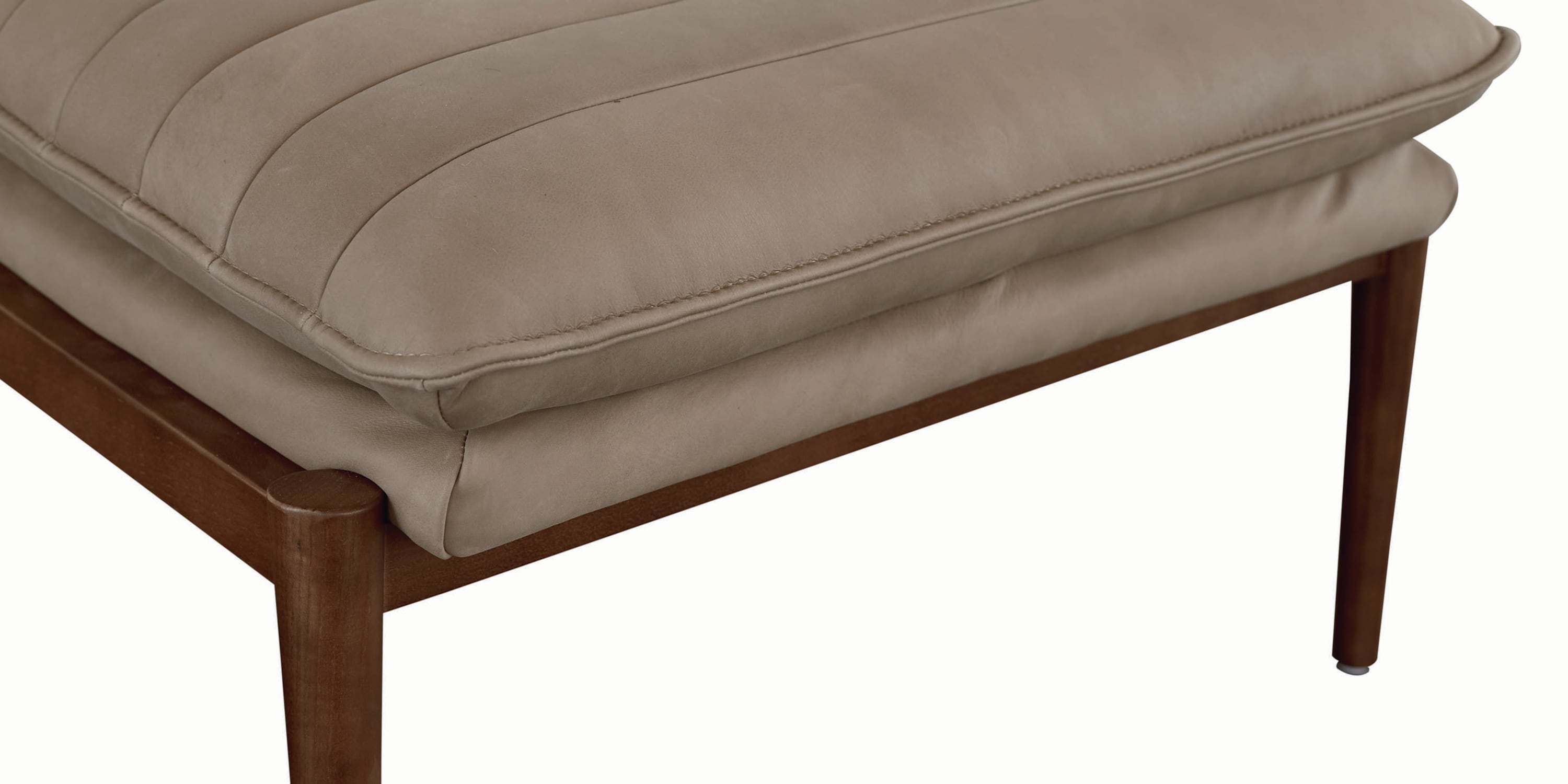 Ellis Leather Ottoman Bassett