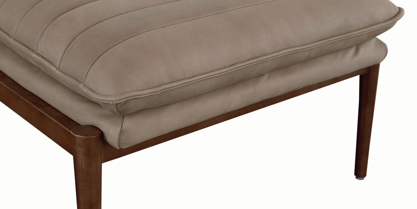 Ellis Leather Ottoman Bassett