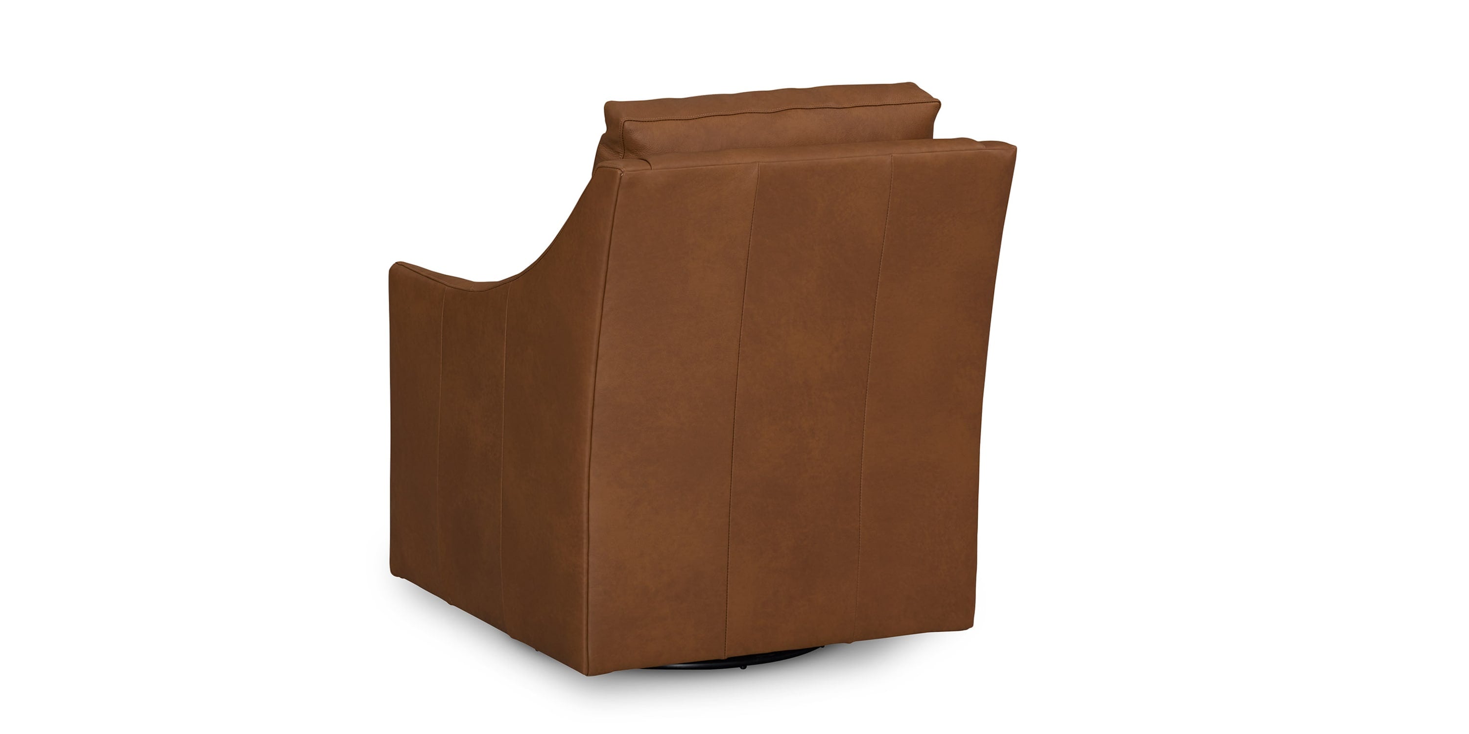Sloan Leather Slope Arm Swivel Glider Chair Bassett