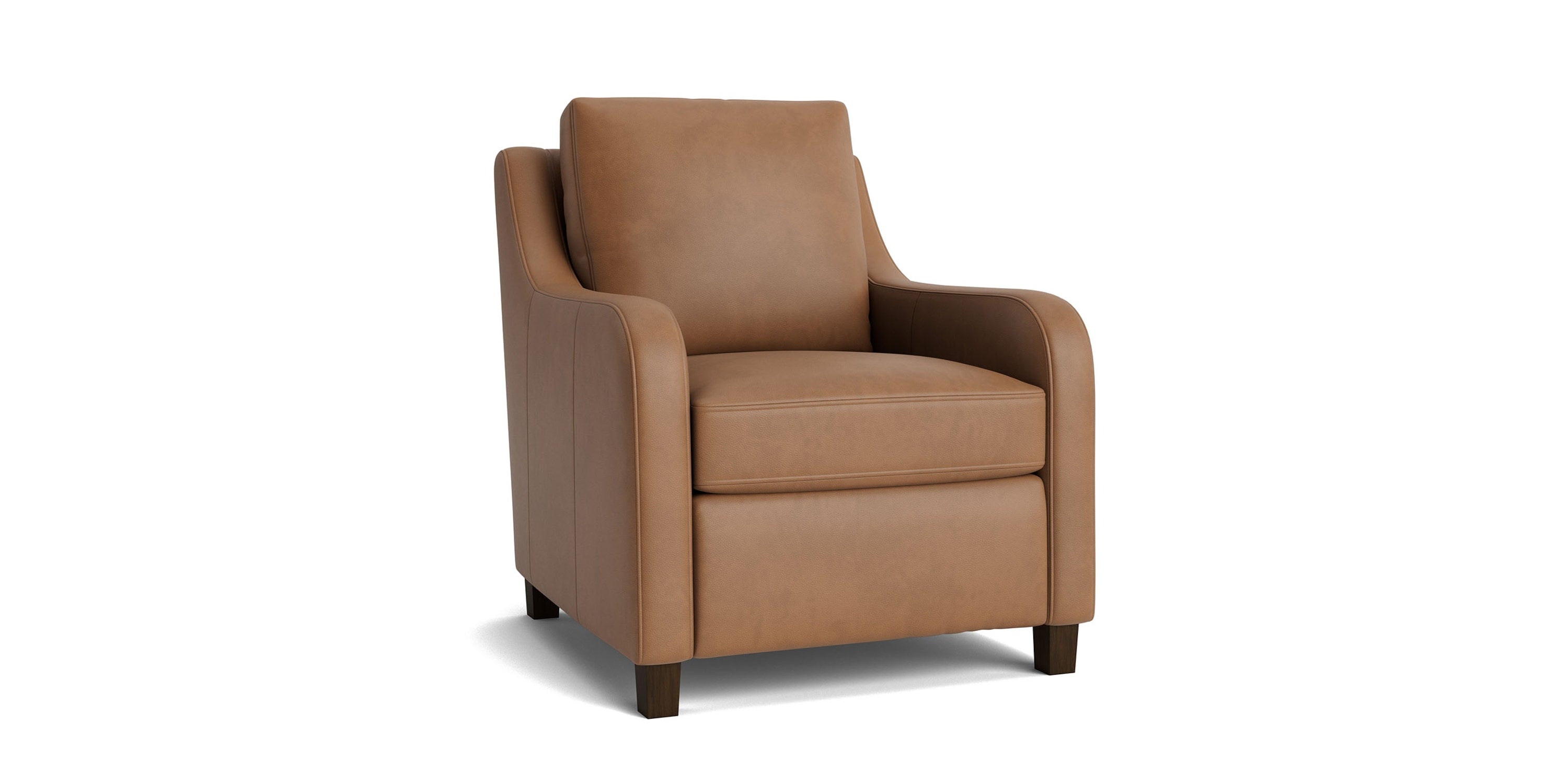 Scarlett Slope Arm Leather Accent Chair Bassett