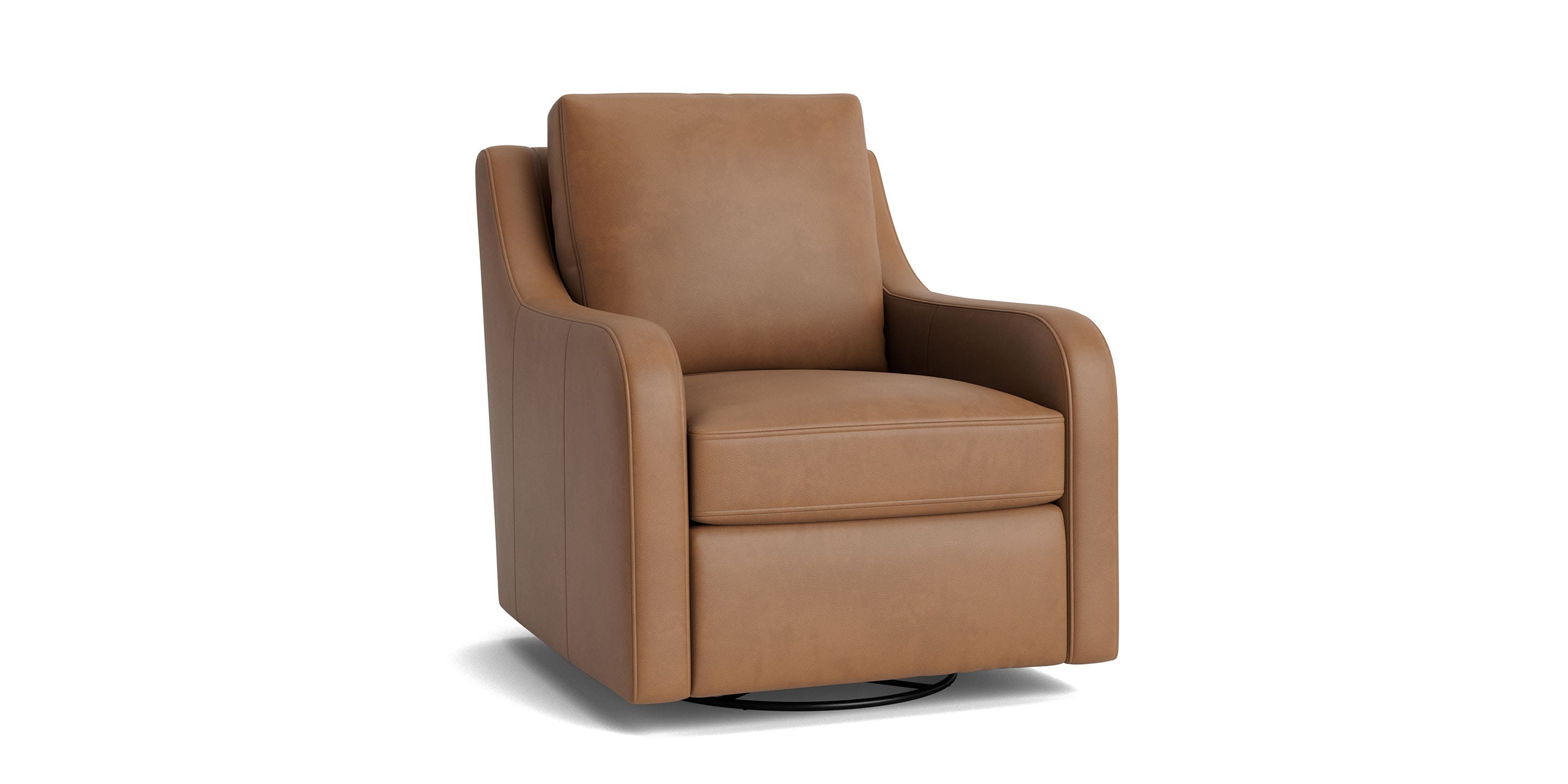 Bassett Scarlett Swivel Glider — Leather, 7 Grades