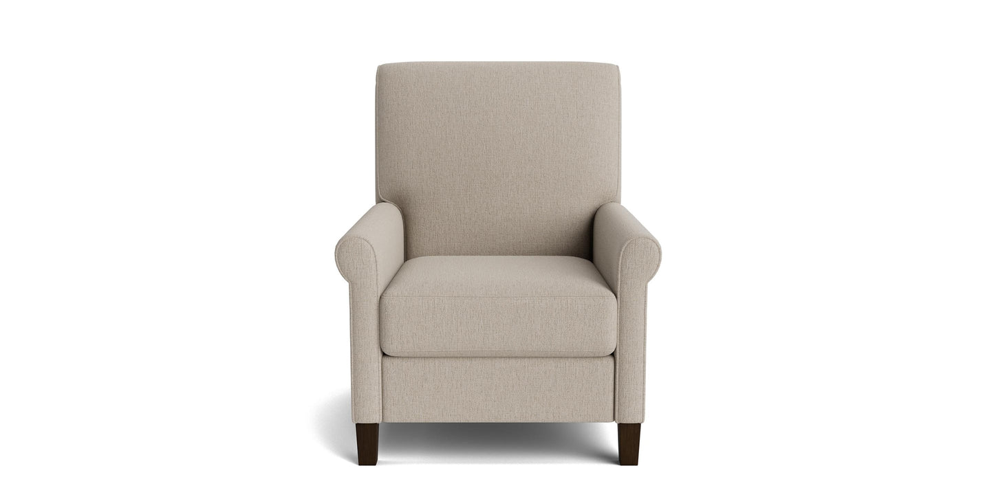 Nelson Sock Arm Lay Flat Manual Recliner Bassett