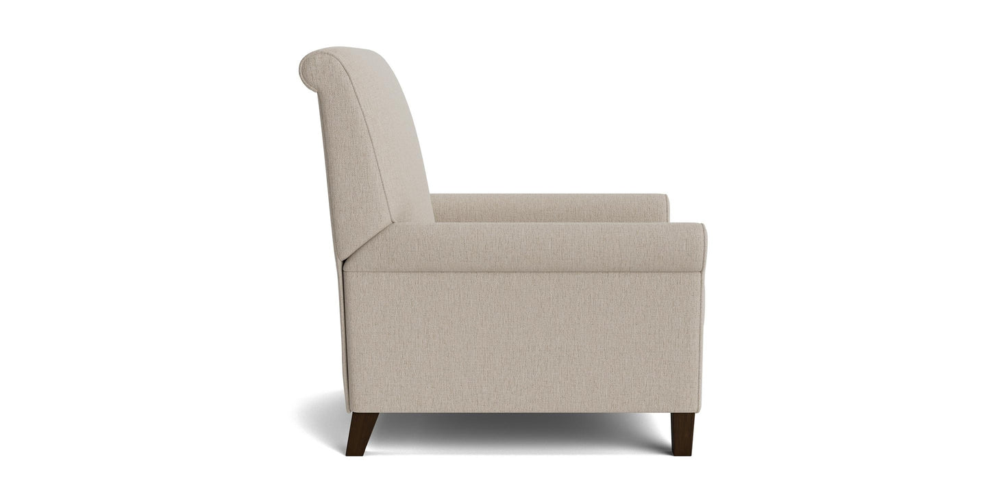Nelson Sock Arm Lay Flat Manual Recliner Bassett