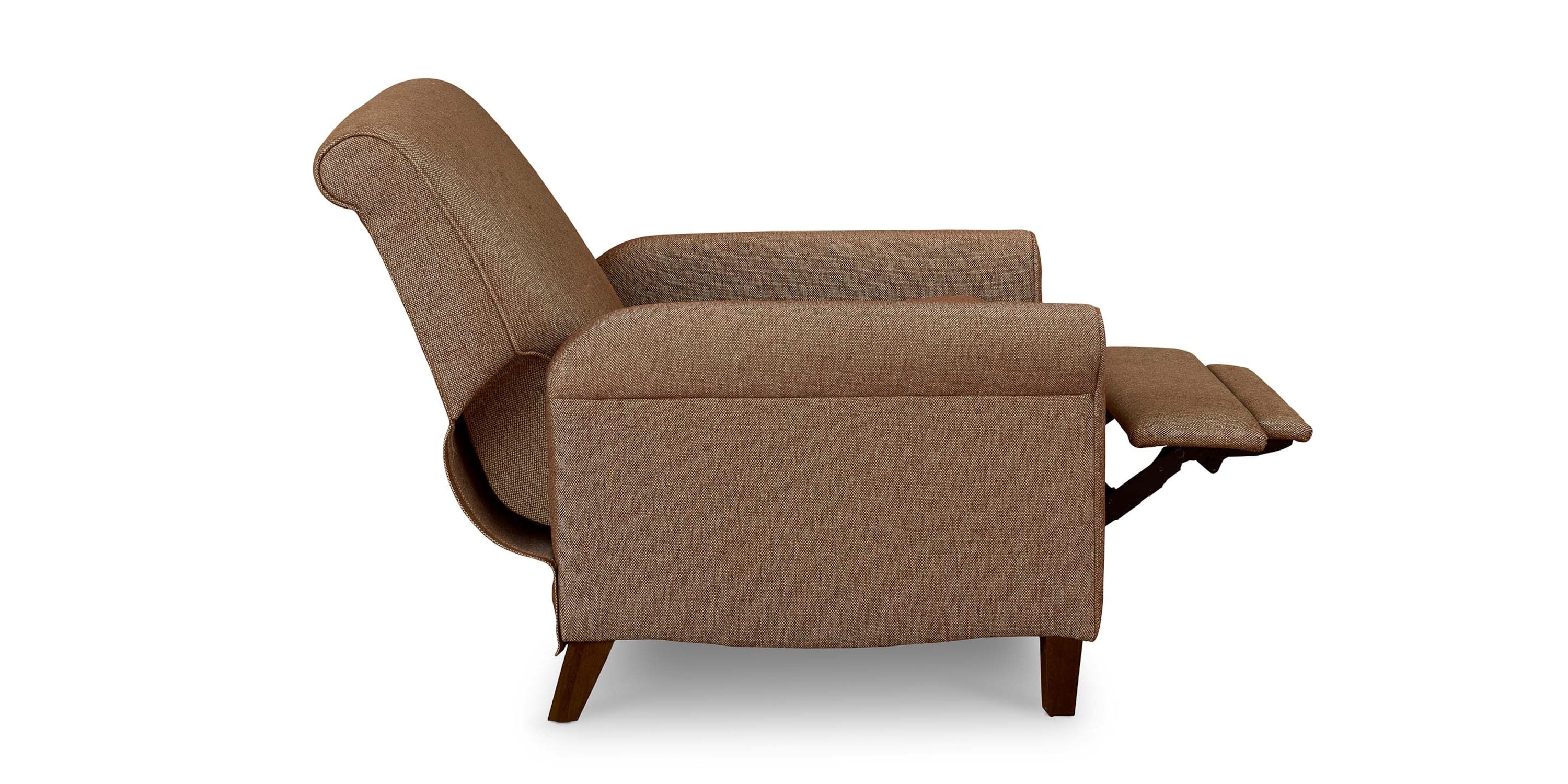 Nelson Sock Arm Lay Flat Manual Recliner Bassett