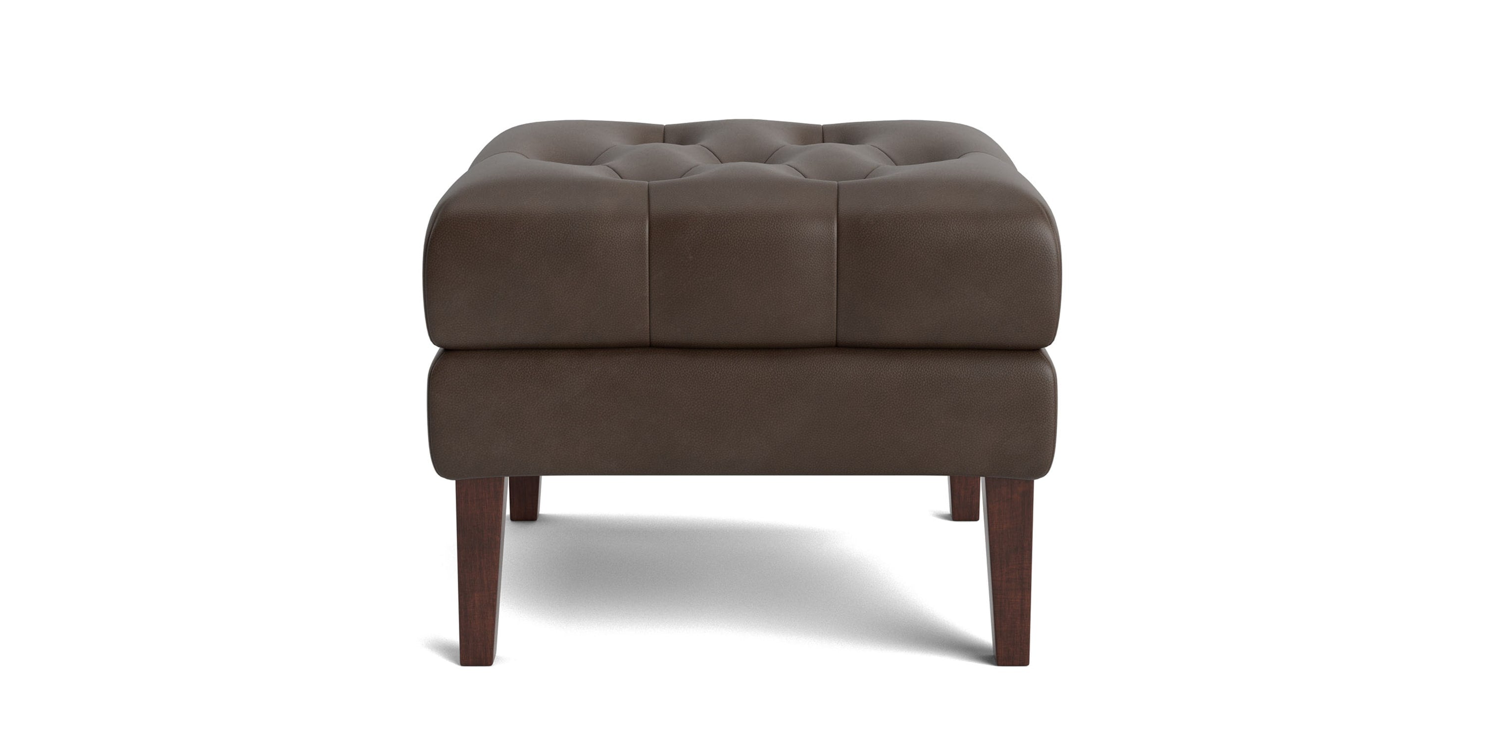 Danbury Leather Ottoman Bassett