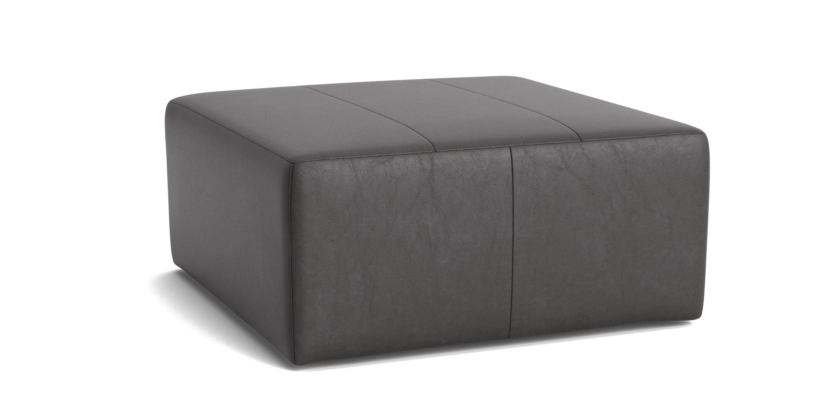 Bassett Rolland 38-Inch Square Ottoman — Custom Leather