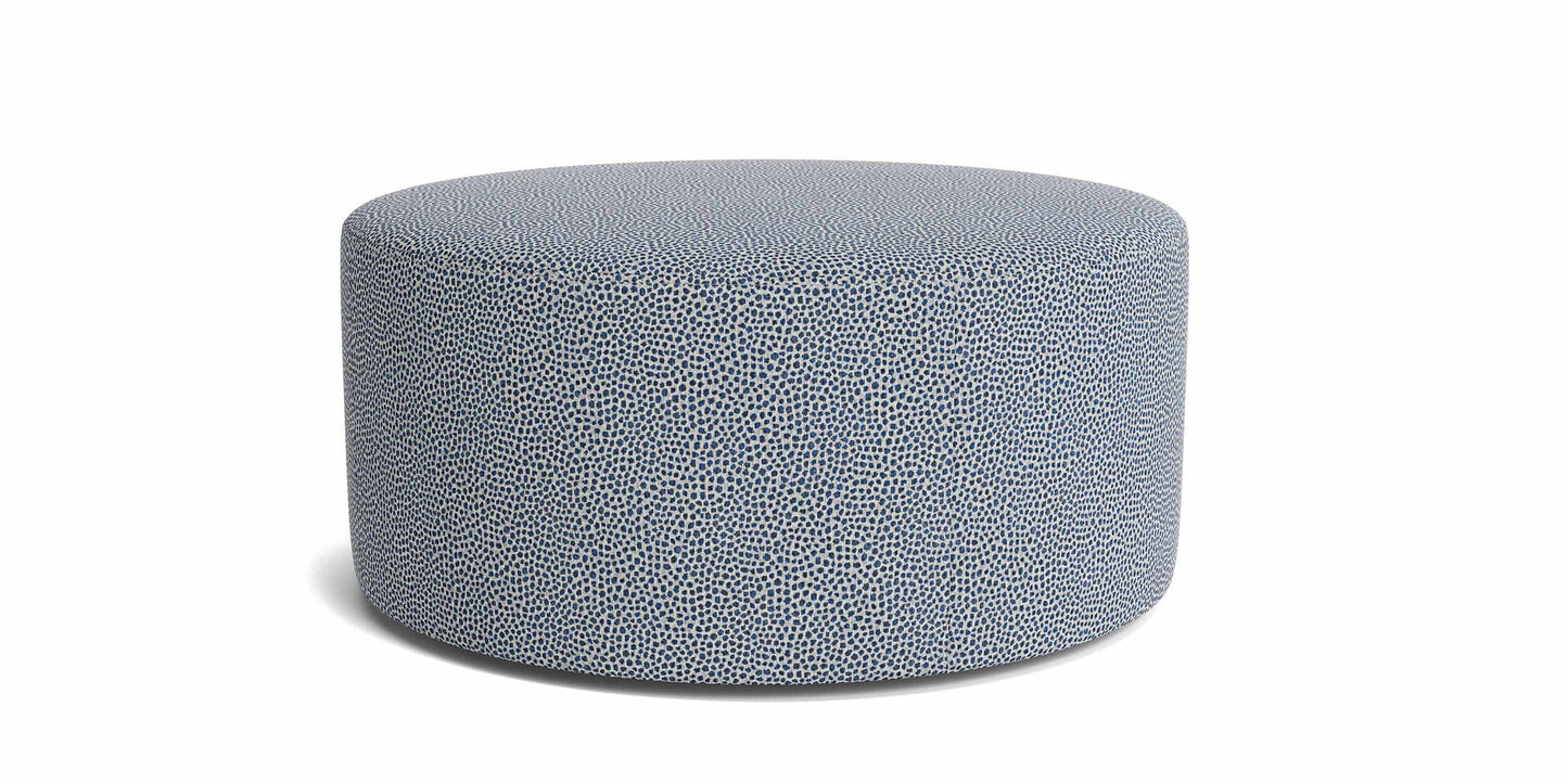 Bassett Rolland 44-Inch Round Ottoman — Your Fabric, Built in the USA