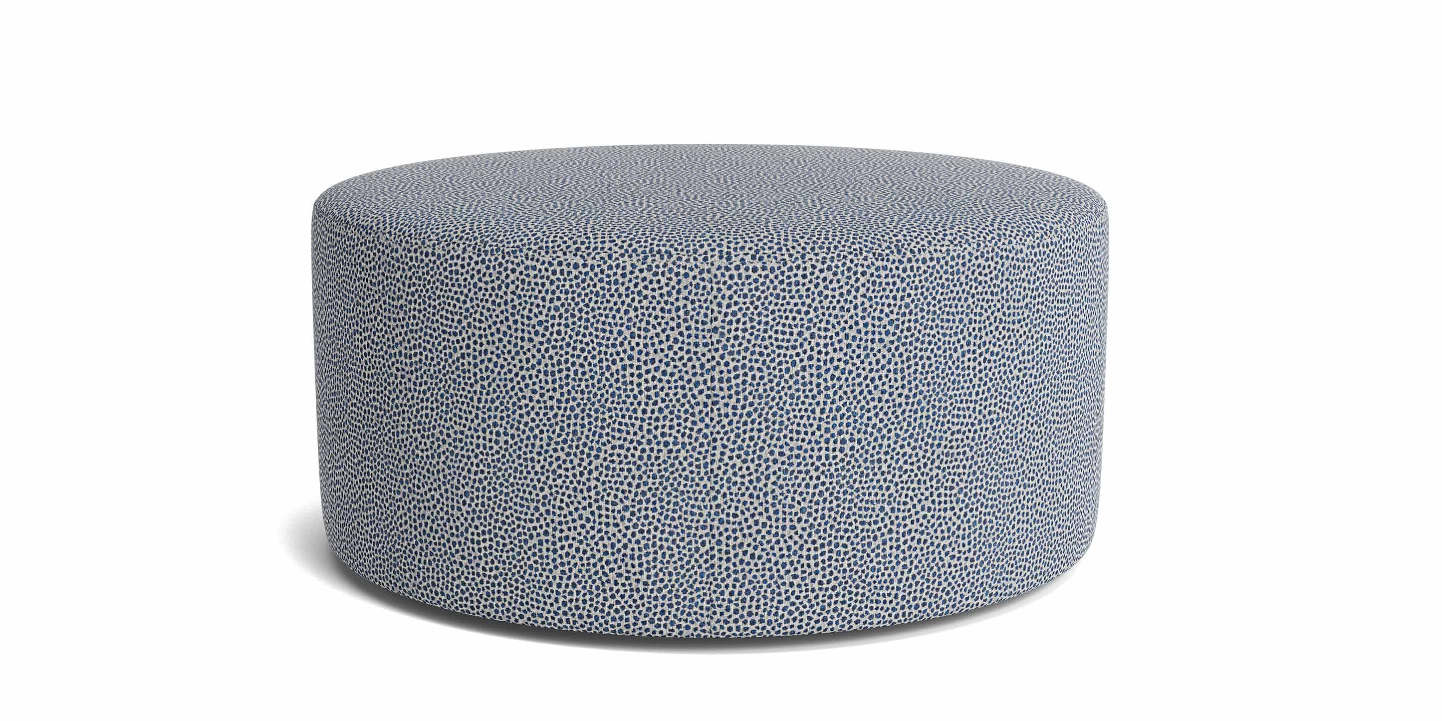Bassett Rolland 44-Inch Round Ottoman — Your Fabric, Built in the USA