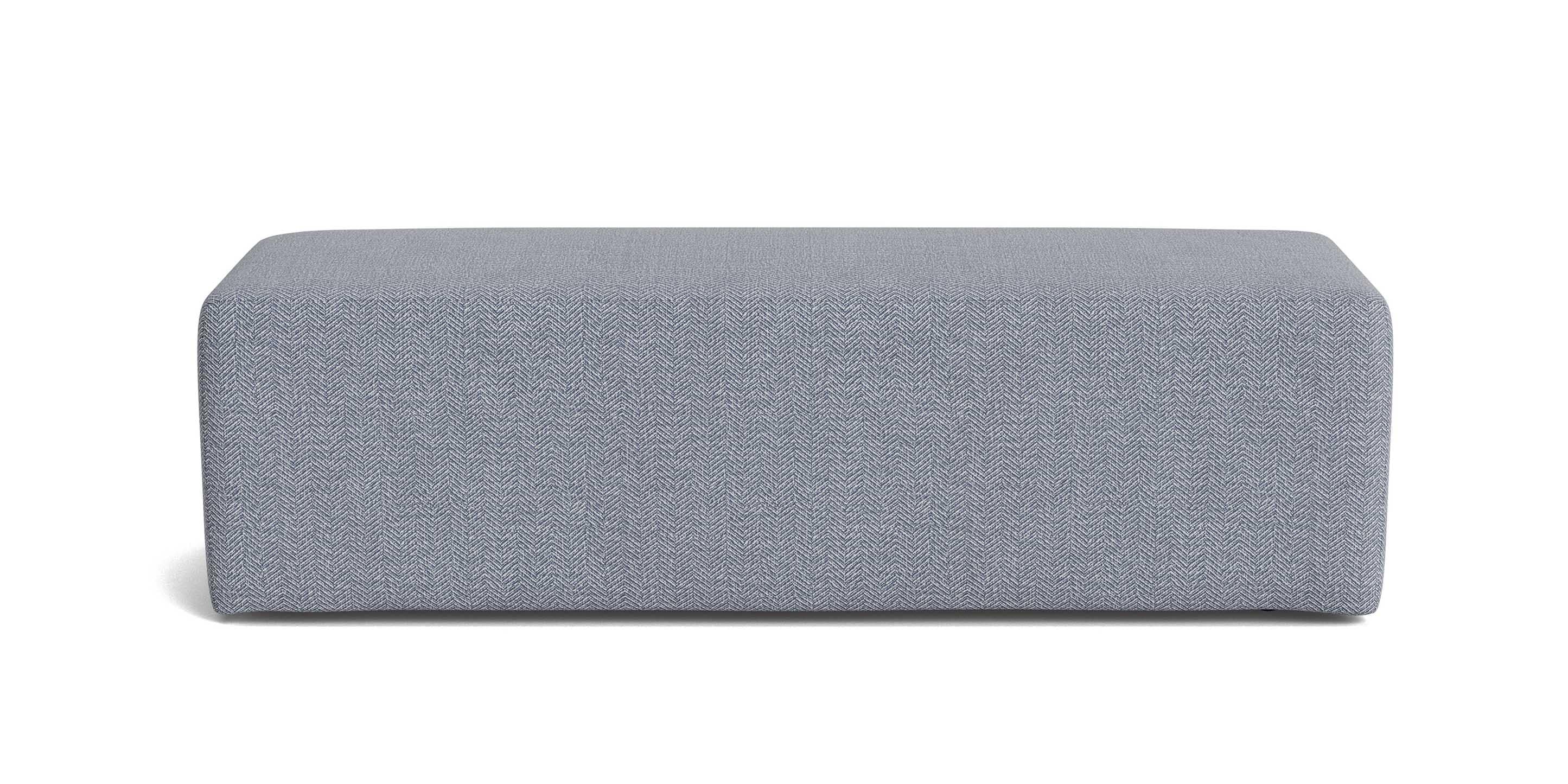 Bassett Rolland Rectangular Ottoman — Custom Fabric, Made in USA
