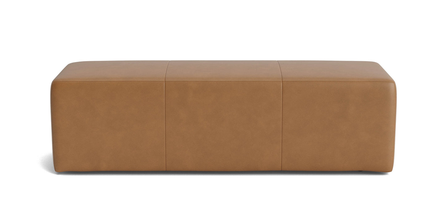 Kelly Leather Bench Bassett