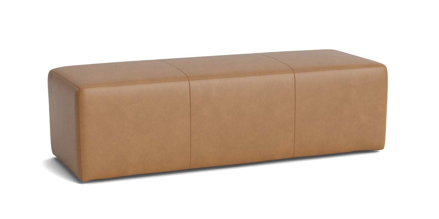 Kelly Leather Bench Bassett