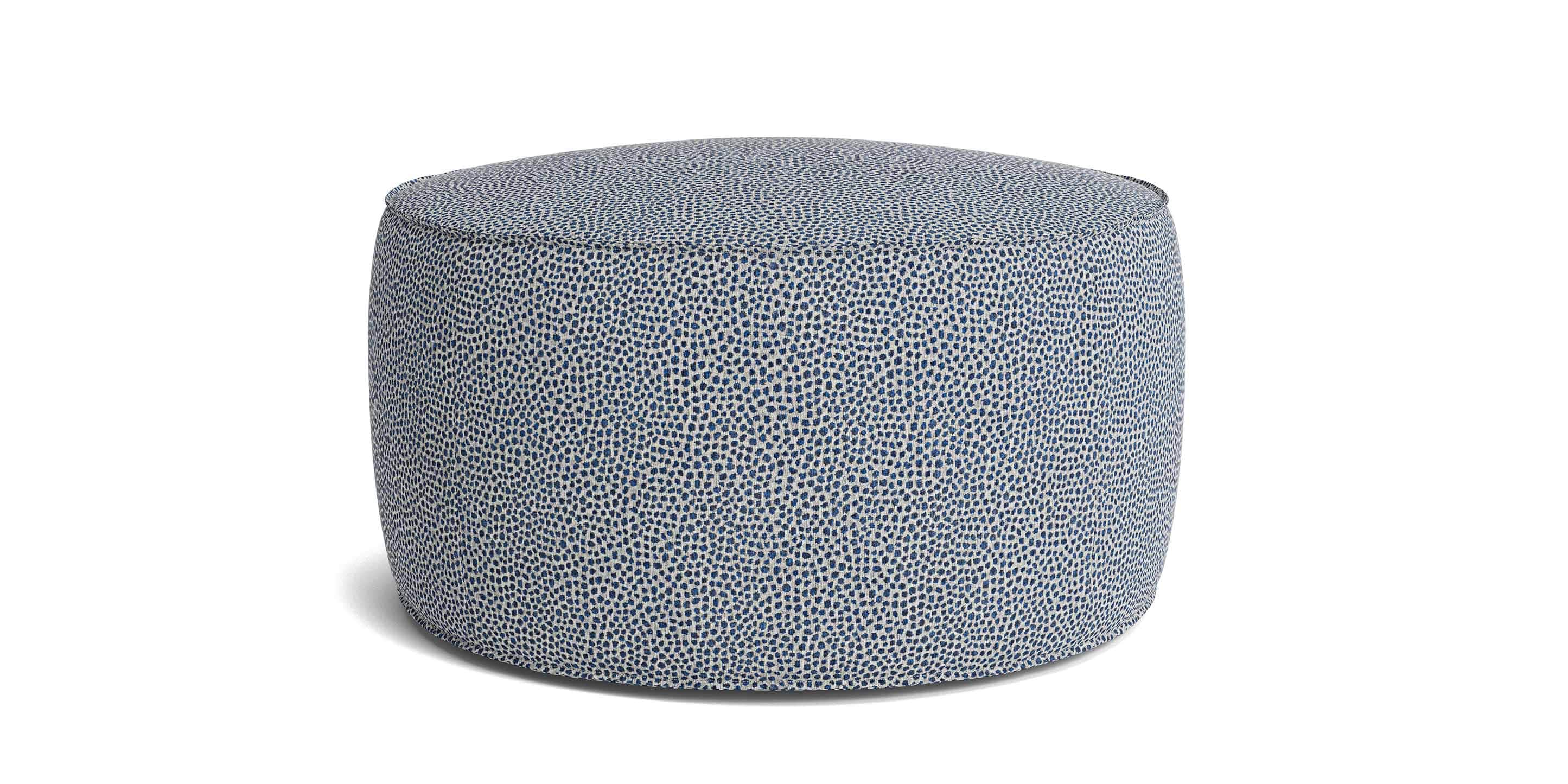 Bassett Rhonda Round Ottoman 40" — Your Fabric, Built in the USA Bassett Ottoman