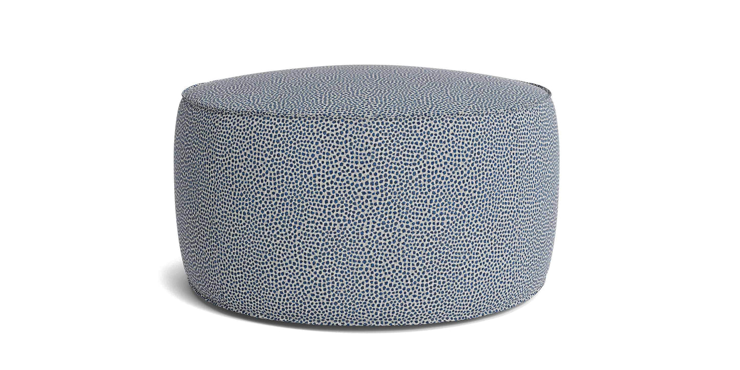 Bassett Rhonda Round Ottoman 40" — Your Fabric, Built in the USA Bassett Ottoman
