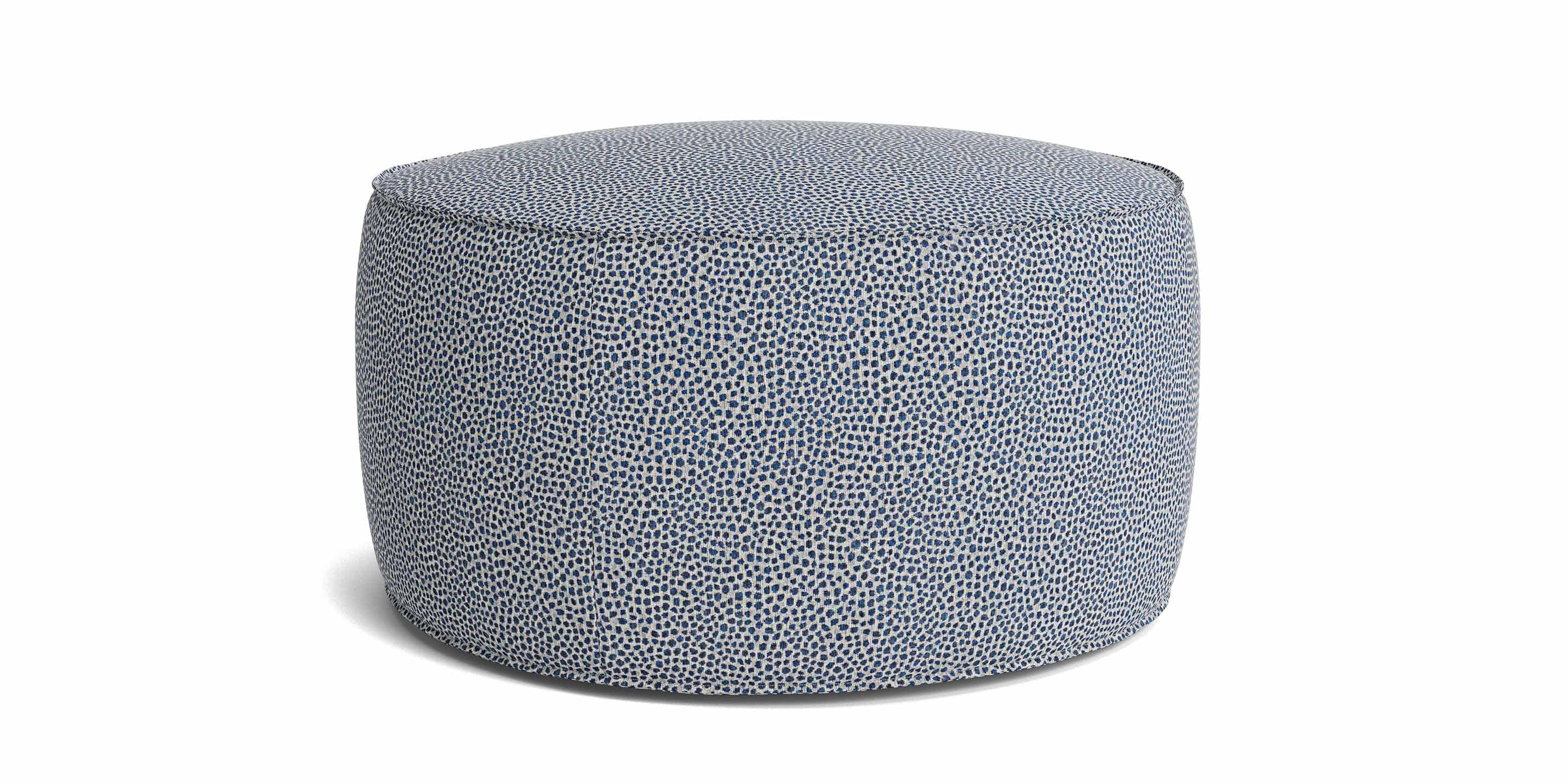 Bassett Rhonda Round Ottoman 40" — Your Fabric, Built in the USA Bassett Ottoman